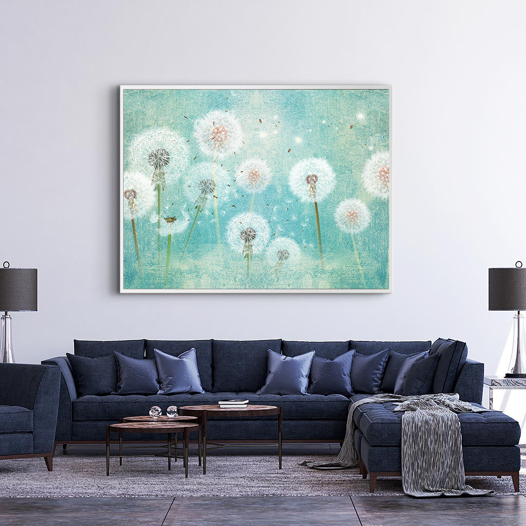 Peinture sur toile - Pissenlits