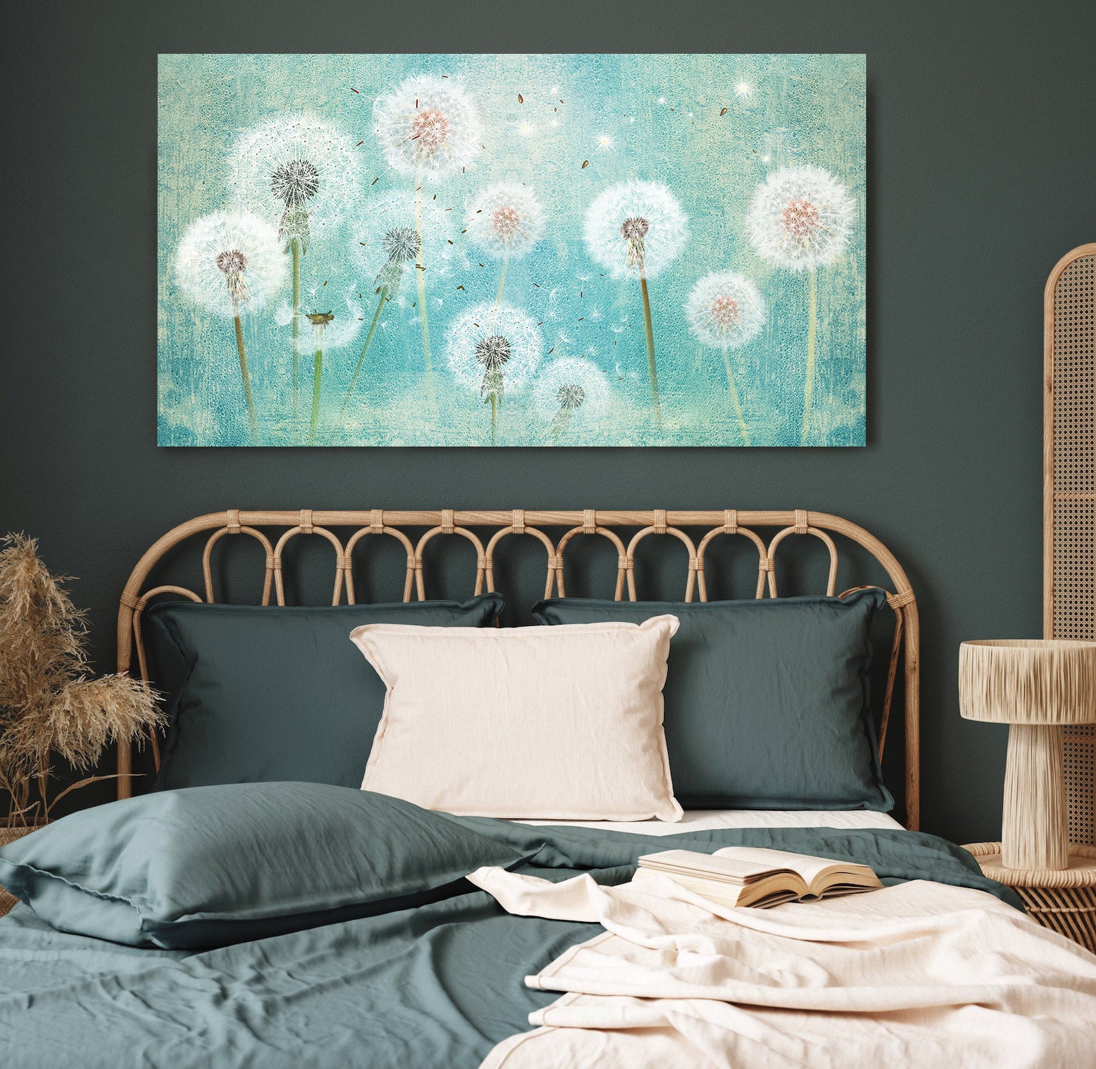 Peinture sur toile - Pissenlits