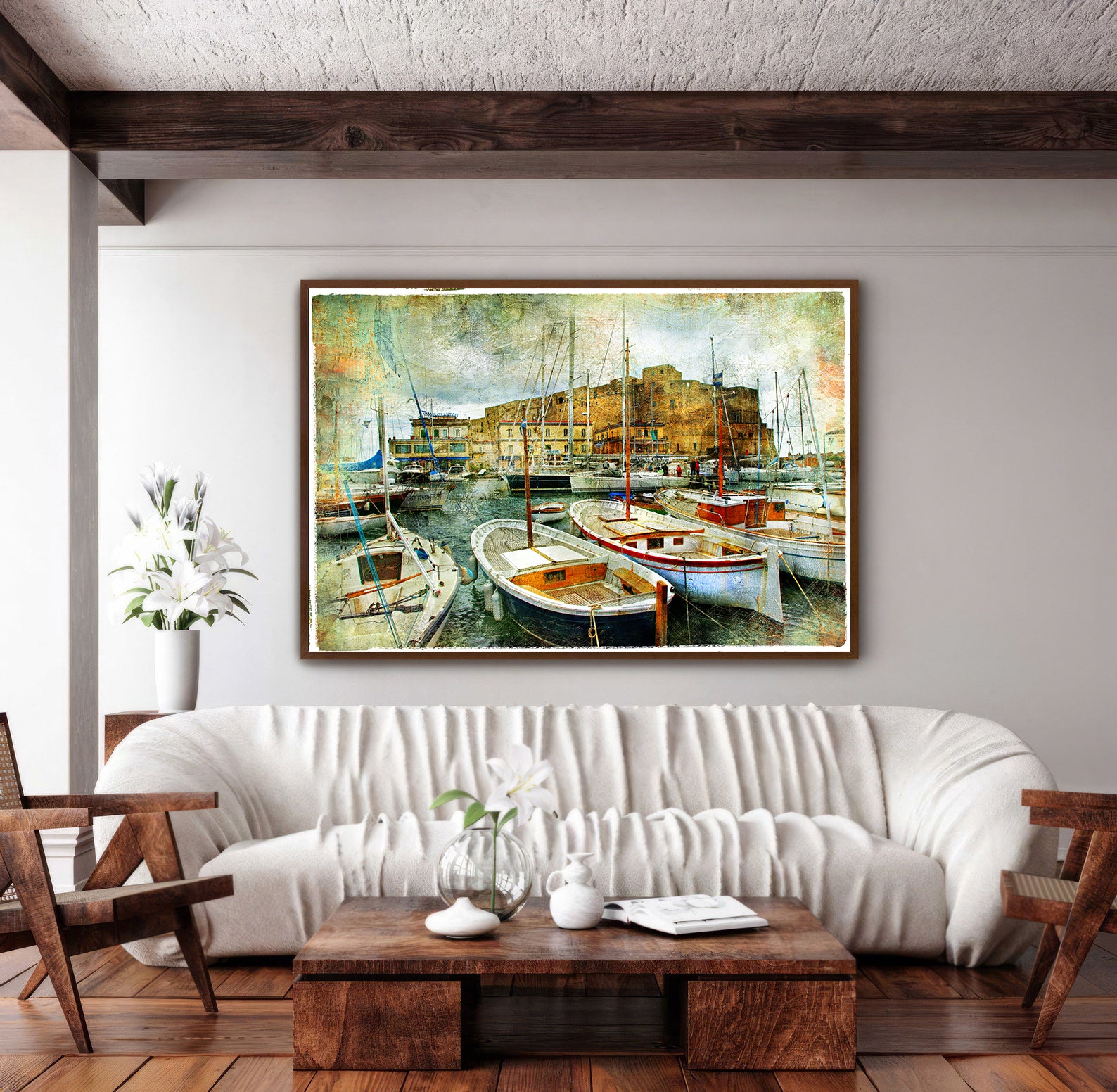 Tablou Canvas - Bărcuțe în Port