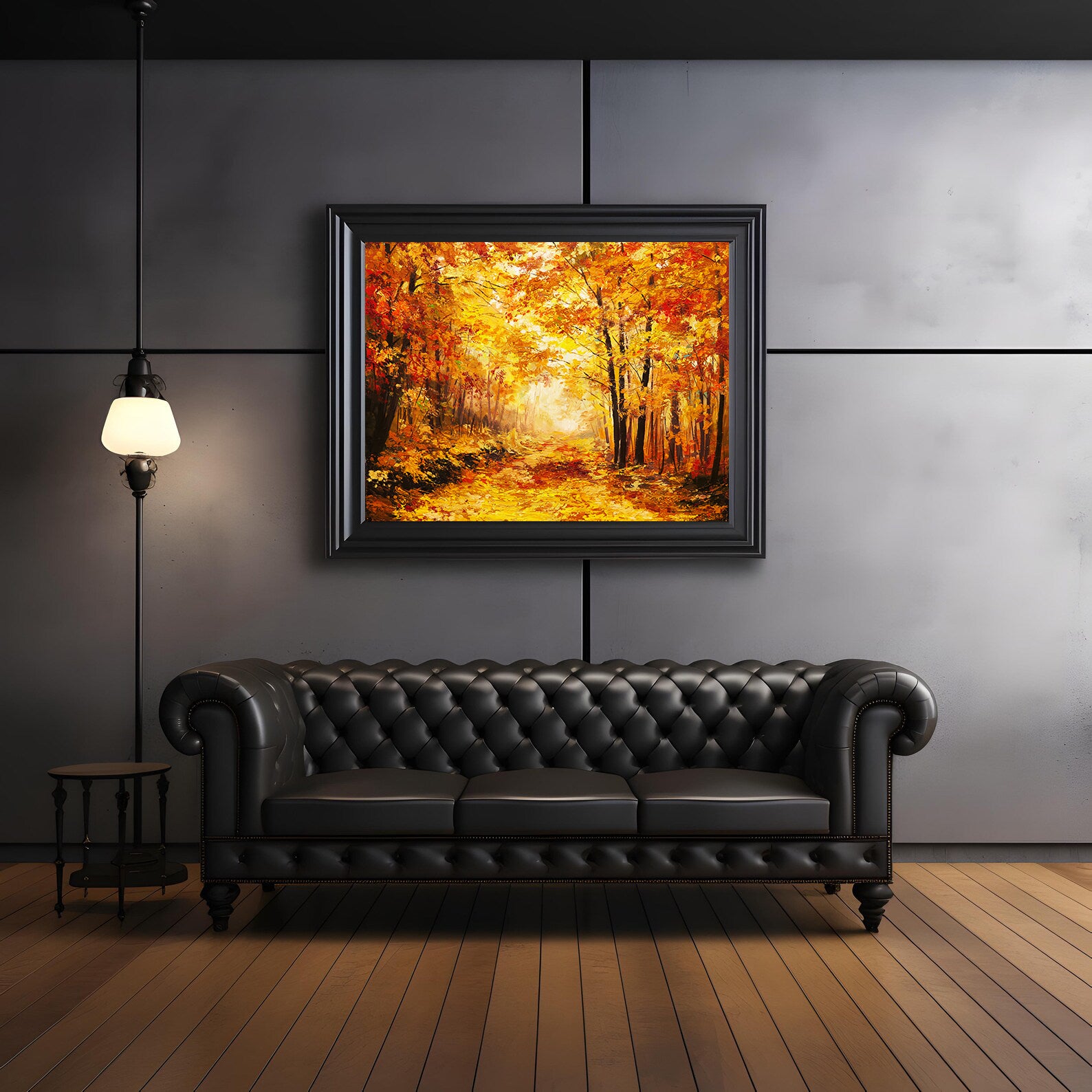 Peinture sur toile - Paysage d'automne