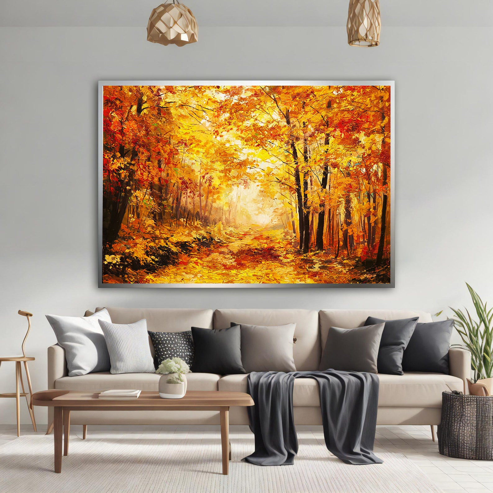 Peinture sur toile - Paysage d'automne