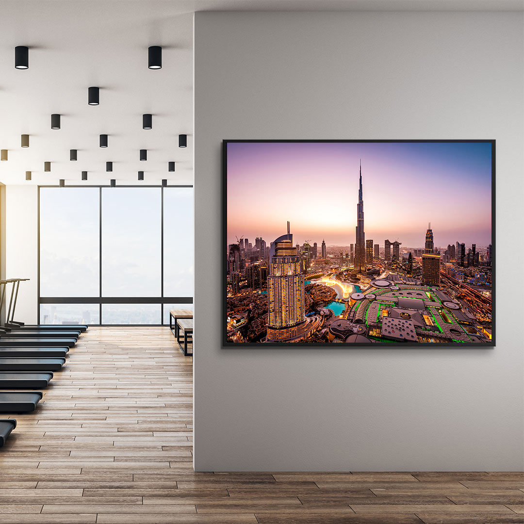 Tablou Canvas - Dubai la Apus