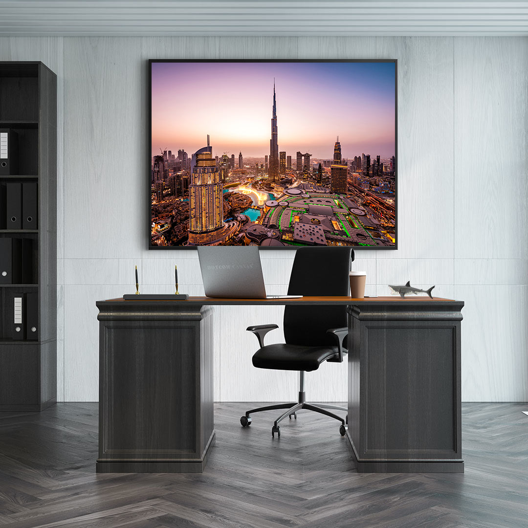 Tablou Canvas - Dubai la Apus