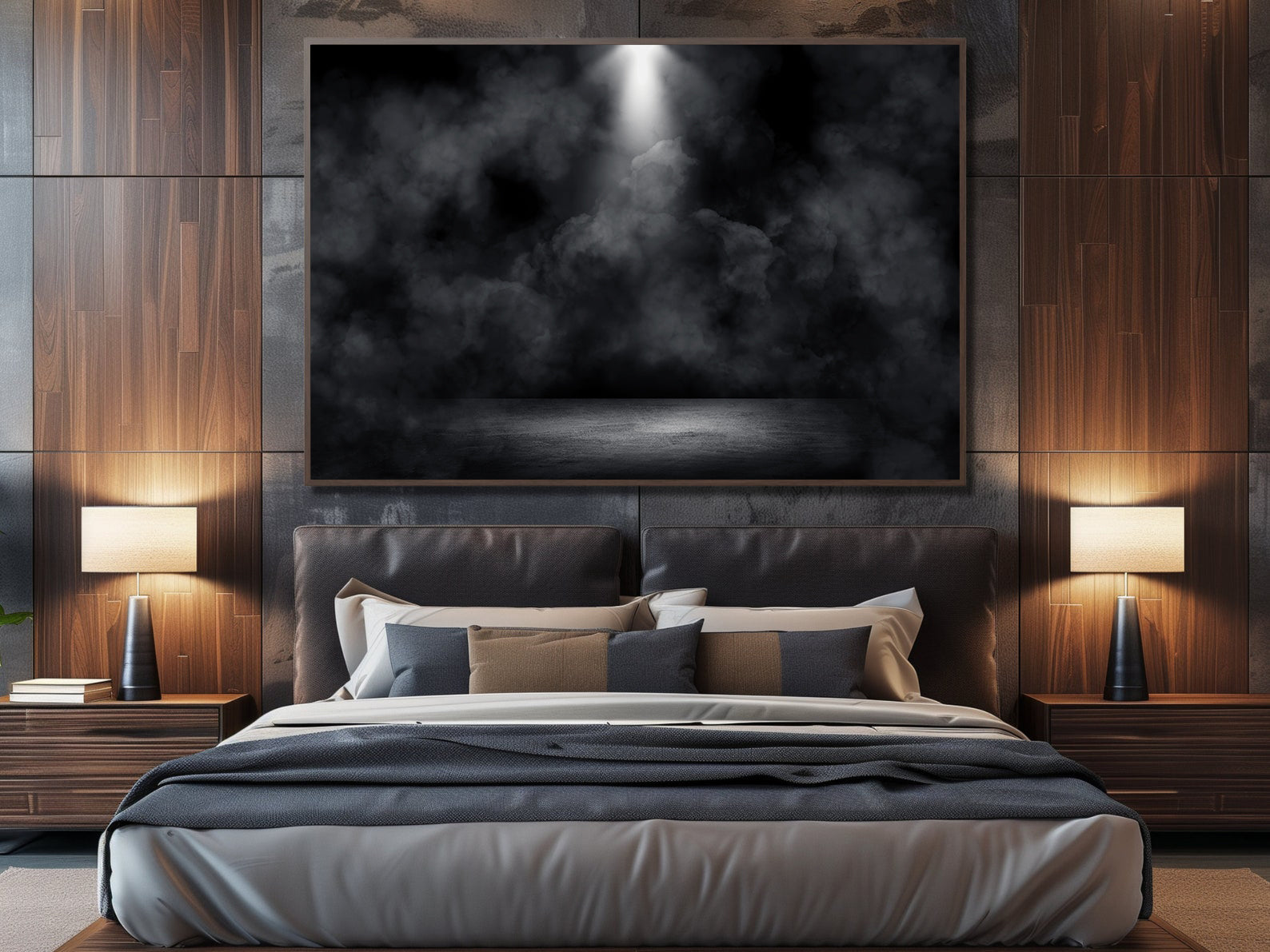 Peinture sur toile – Fumée dans le noir