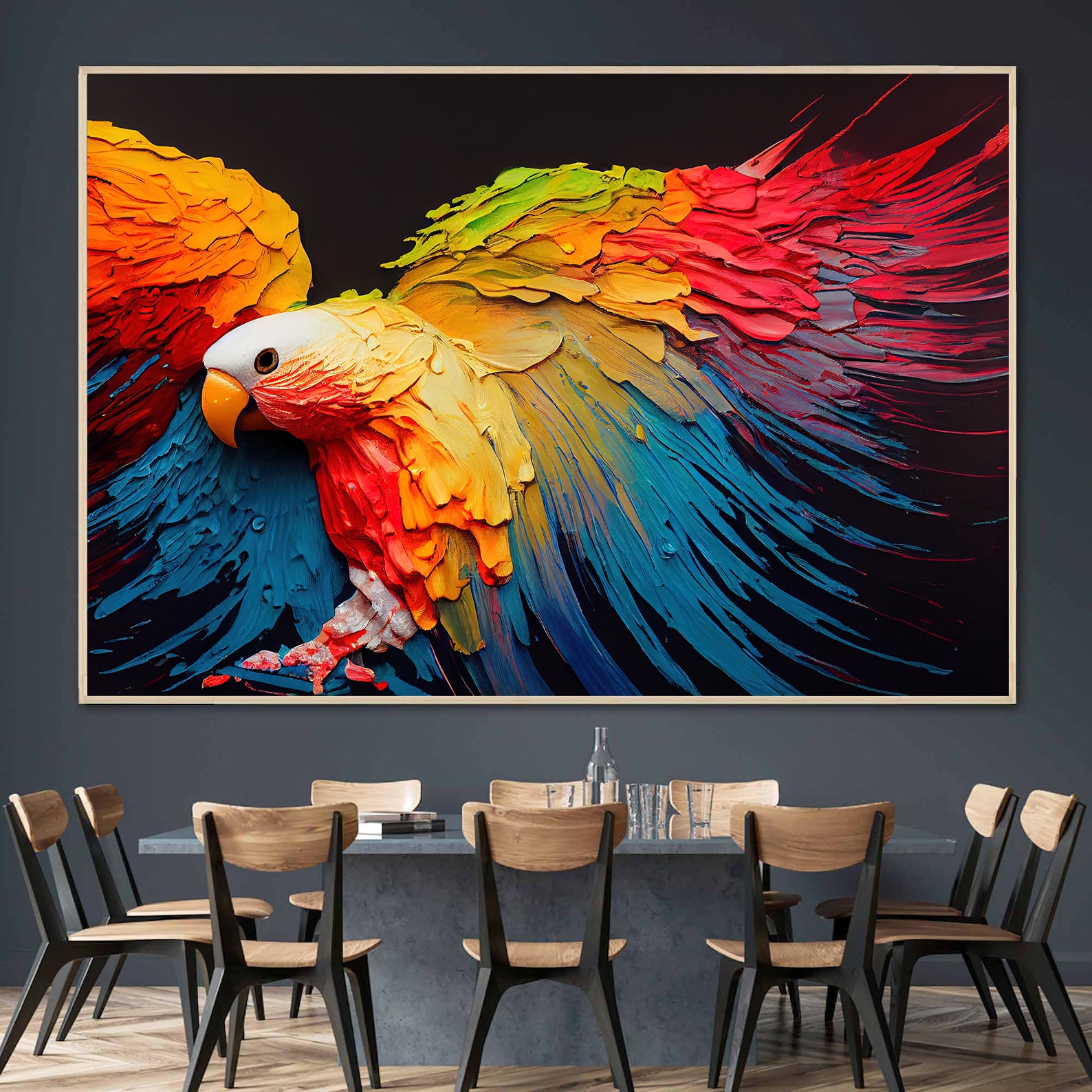 Tableau sur toile - Perroquet multicolore