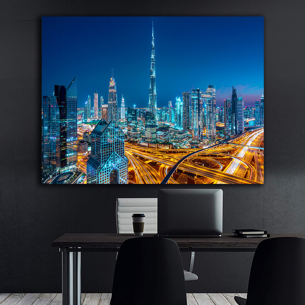 Tablou Canvas - Dubai de Noapte