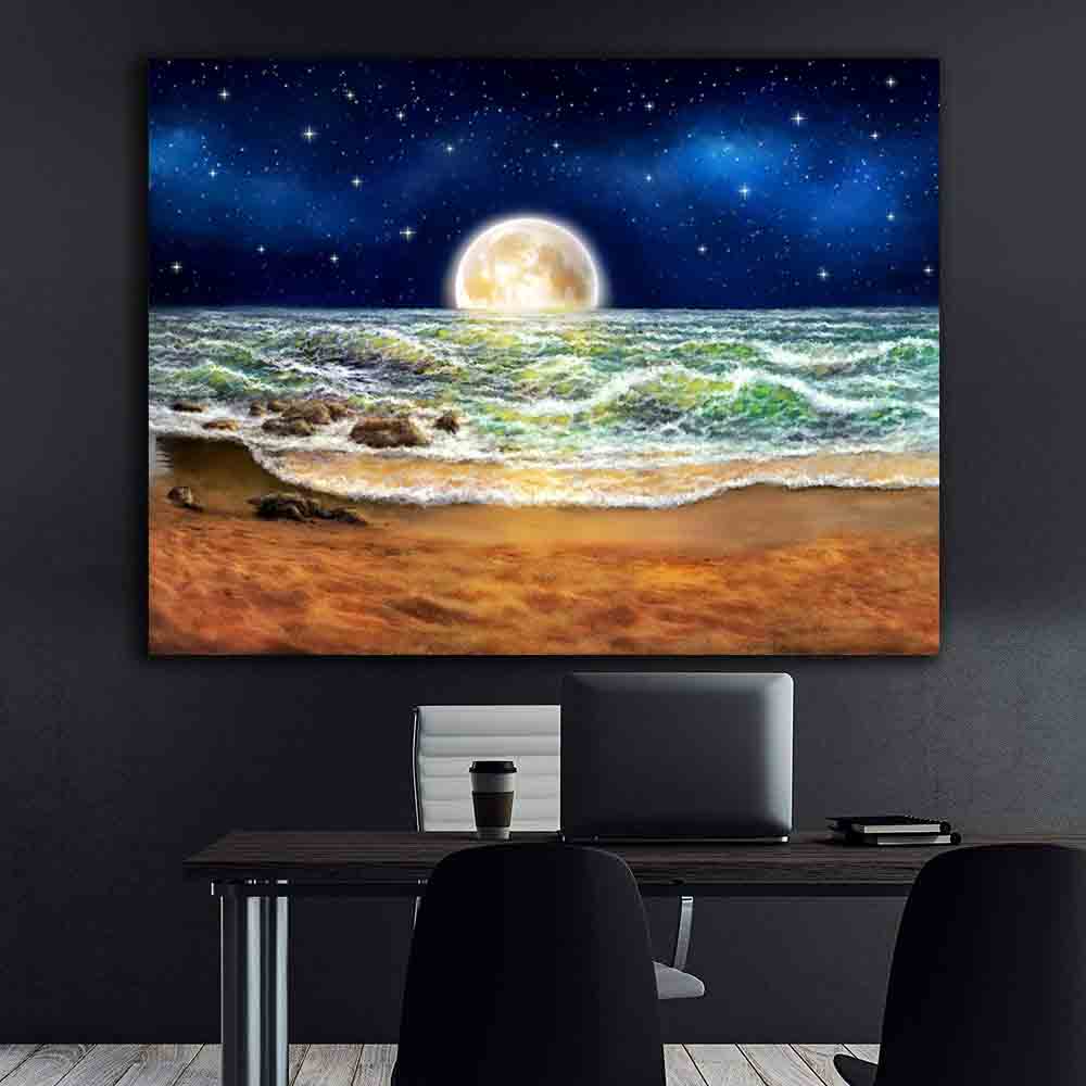 Tablou Canvas - Luna deasupra marii