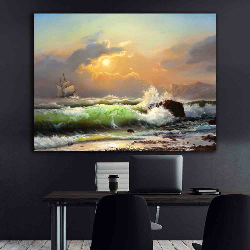 Tablou Canvas - Barca cu panze