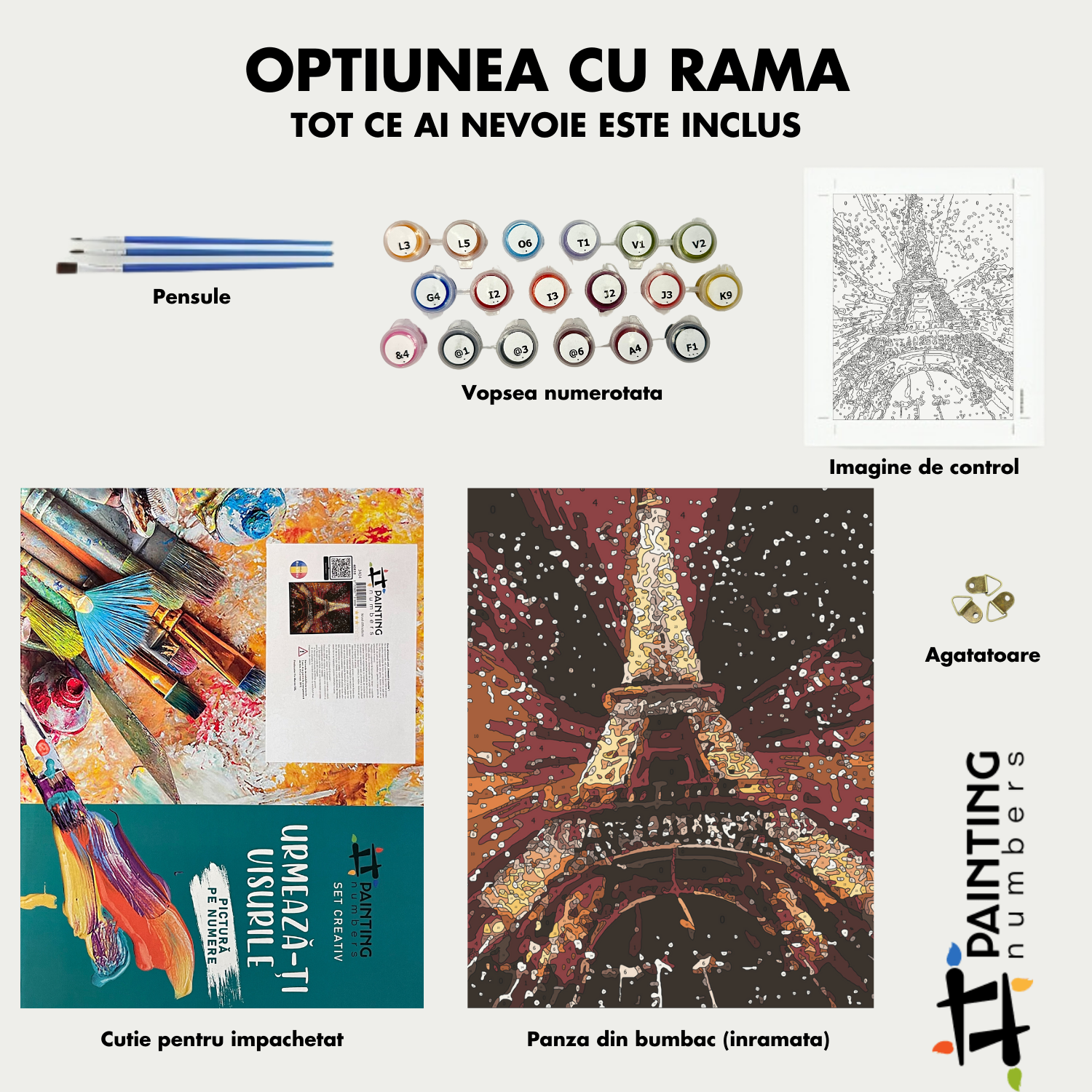 Pictura pe numere - Iepuraș cu Ouă de Paște 4288
