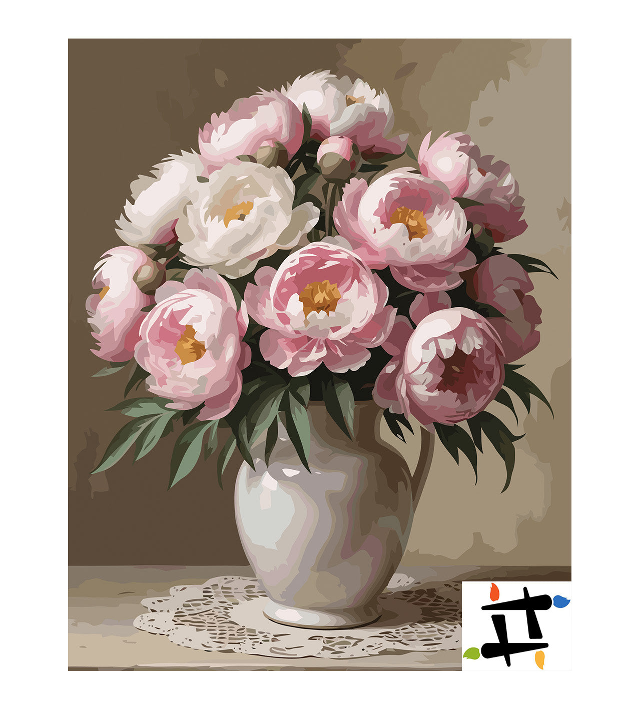 Pictura pe Numere – Roz si Dantela 6862
