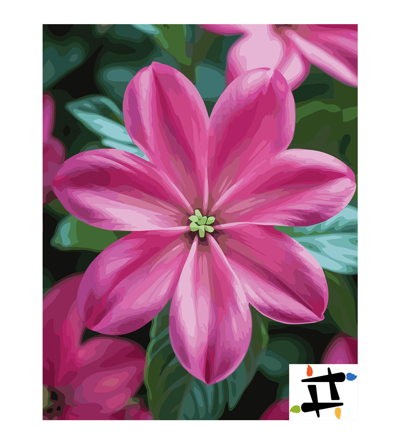 Pictura pe Numere – Stea de magenta 7156