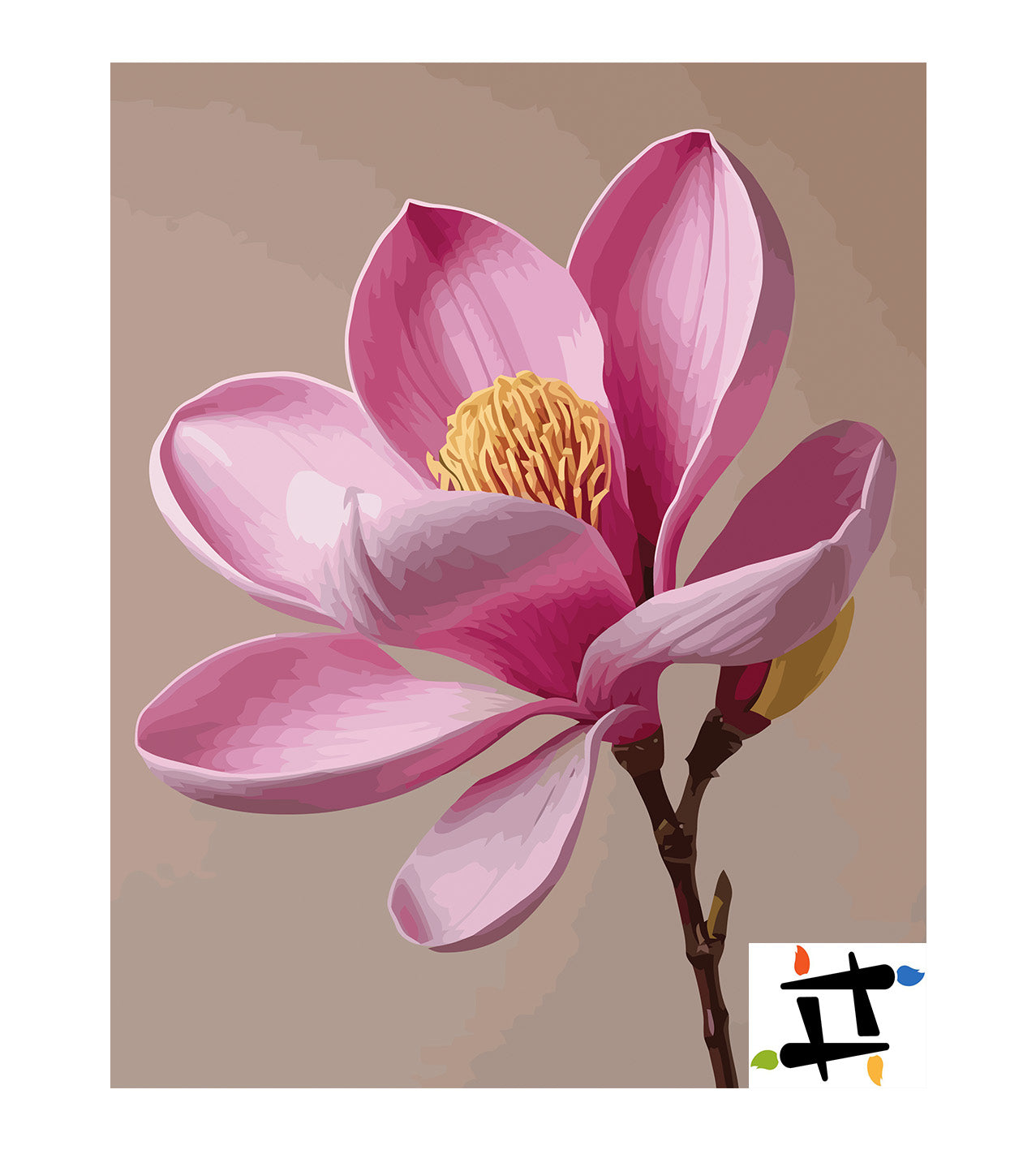 Pictura pe Numere – Magnolie solitara 7066