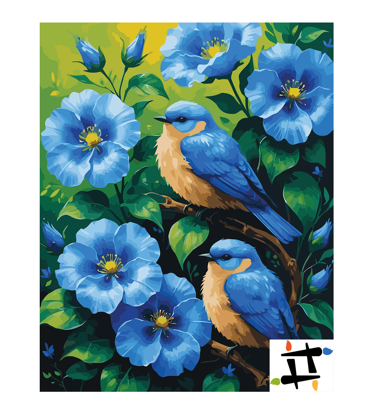 Pictura pe Numere – Cantec albastru 6998