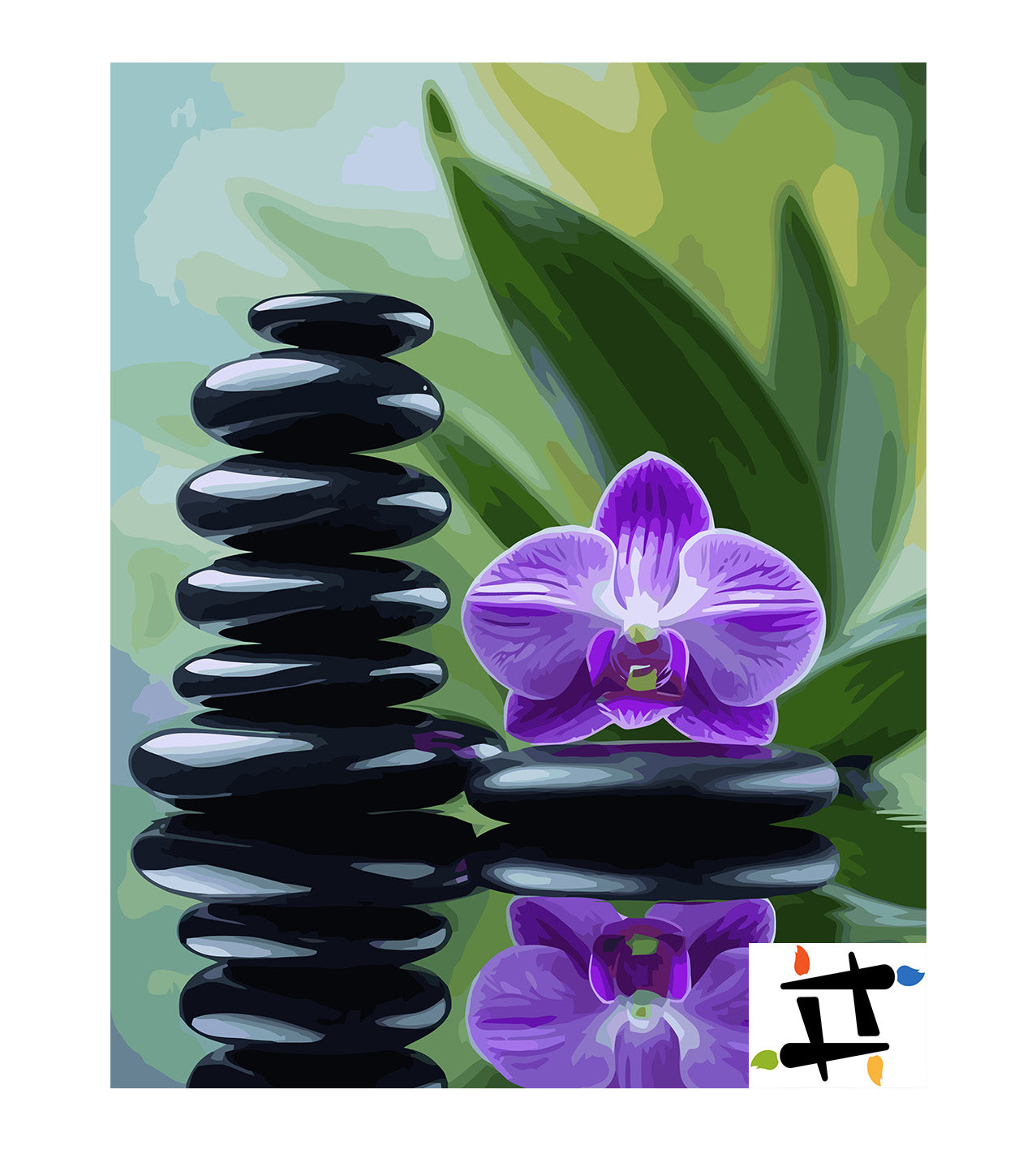 Pictura pe Numere – Reflexie Violet 6839