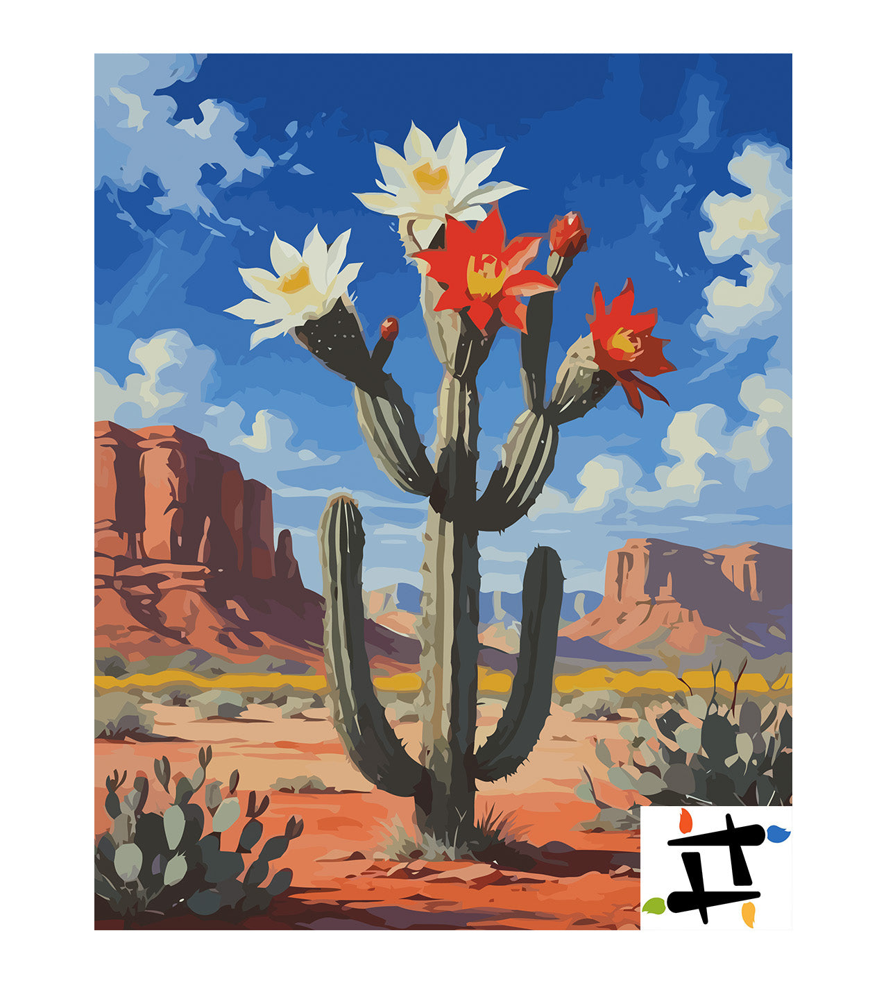 Pictura pe Numere – Oaza din desert 7050