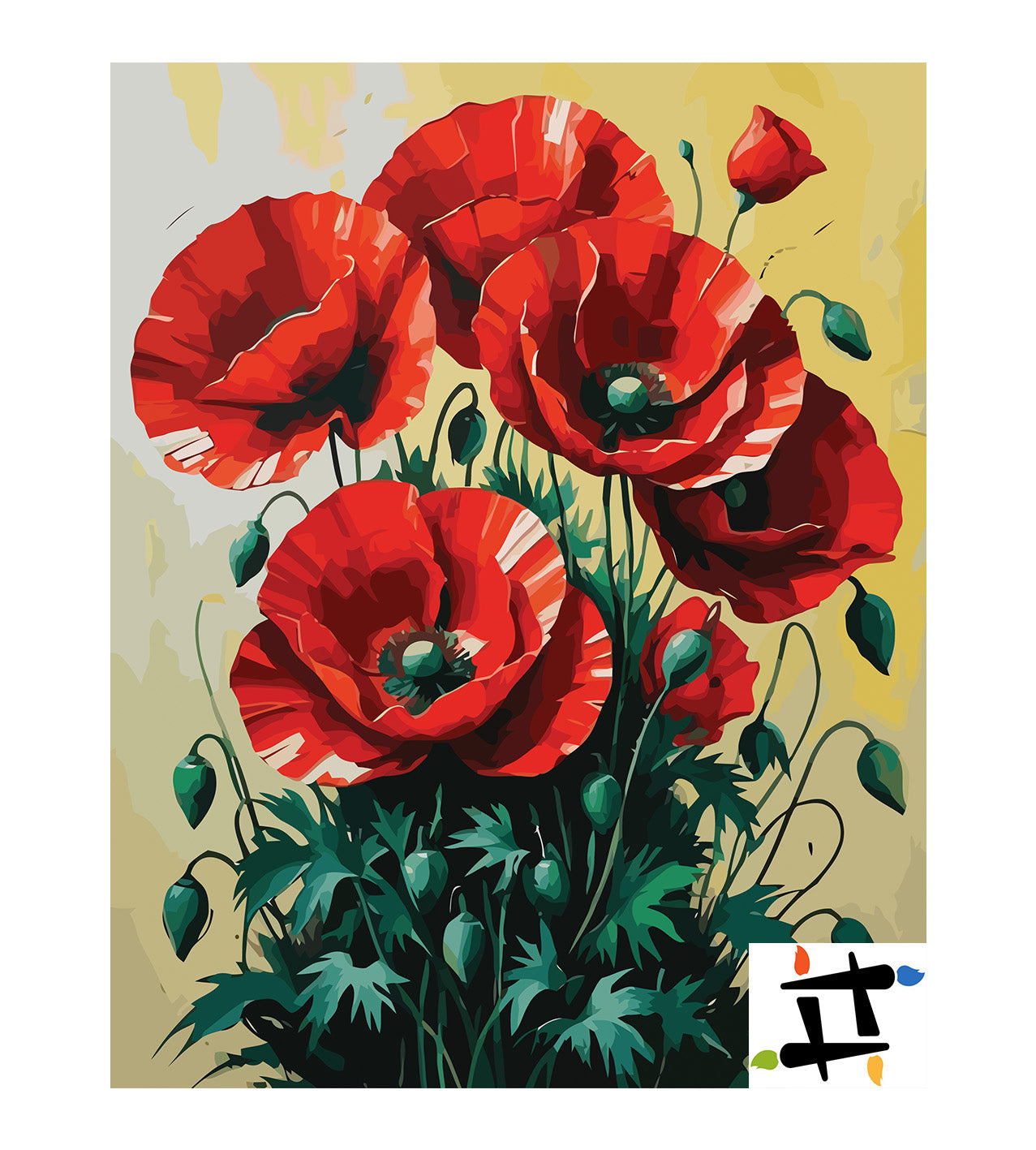 Pictura pe Numere – Buchet de trandafiri 6946