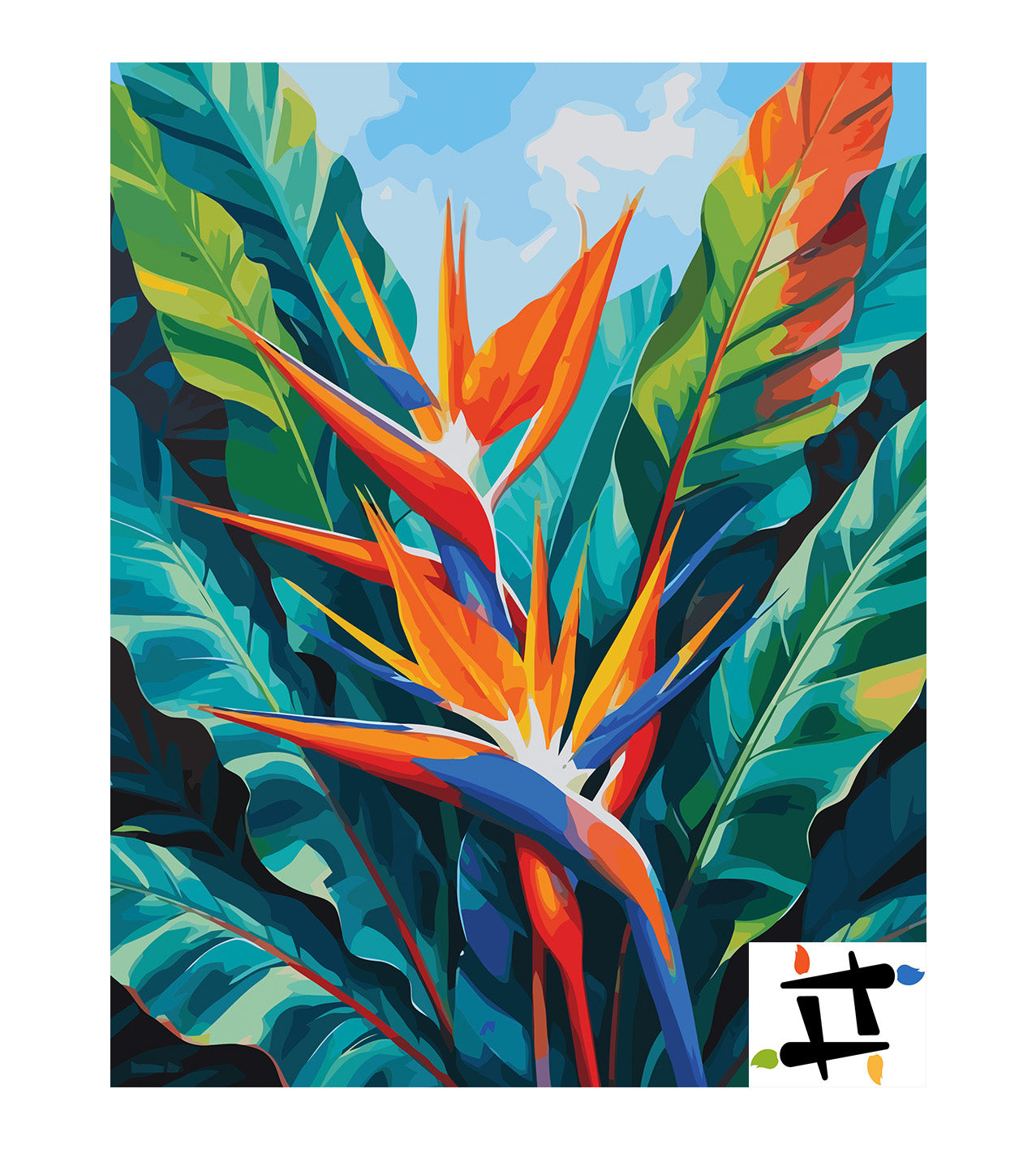 Pictura pe Numere – Strelitzia in culori 6883