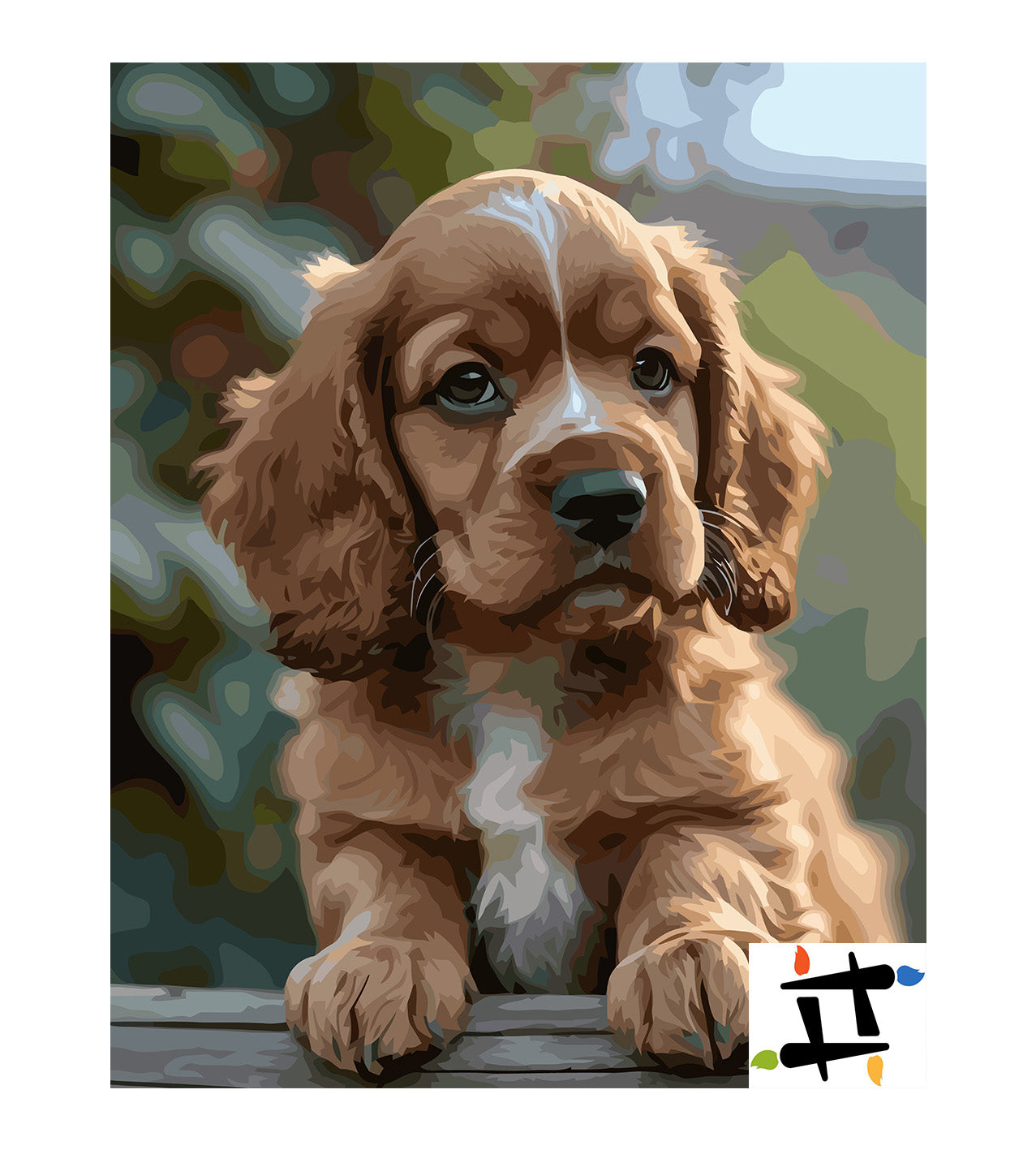 Pictura pe Numere – Puiul de cocker 7365
