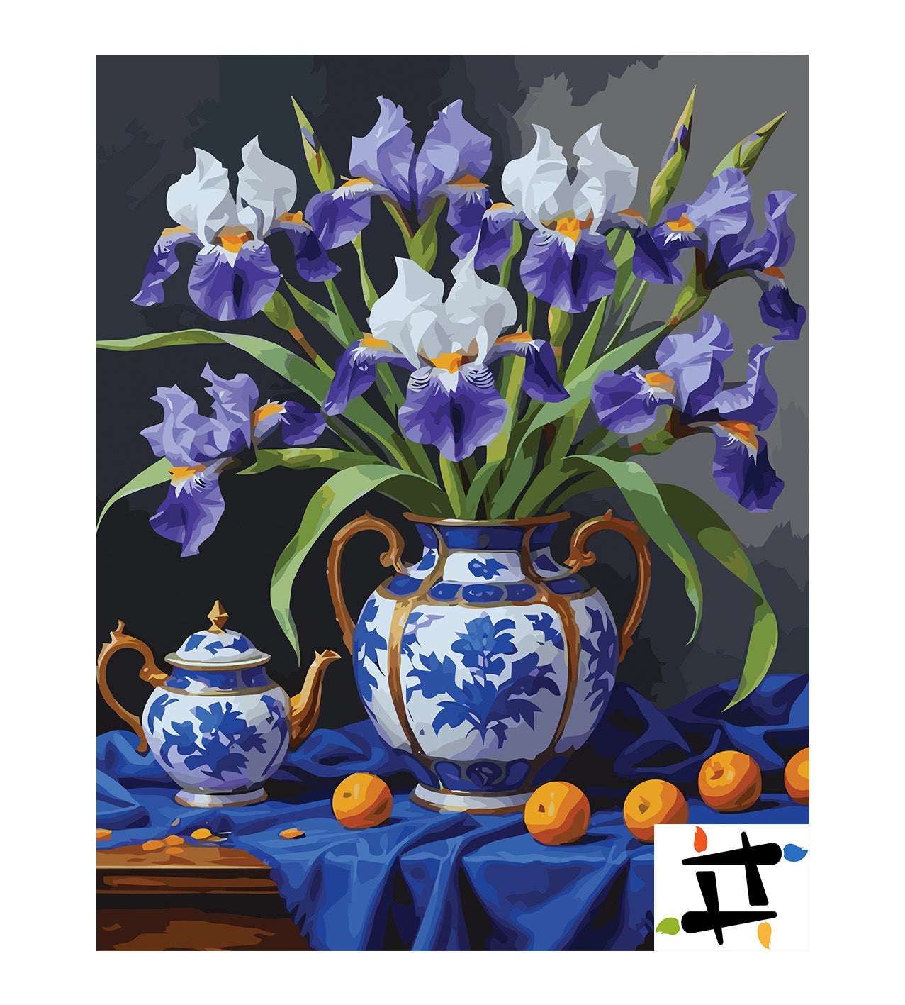 Pictura pe Numere – Iris si portelan 7072