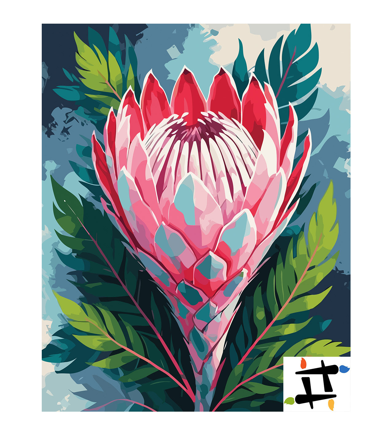 Pictura pe Numere – Protea in coroana salbatica 7236