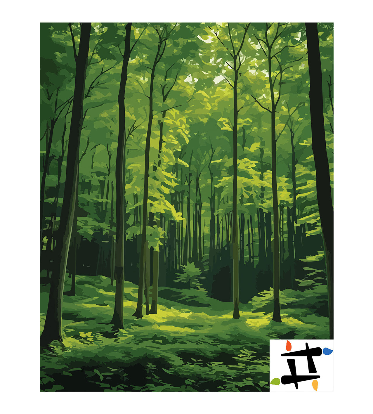 Pictura pe Numere – Padure de smarald 7251