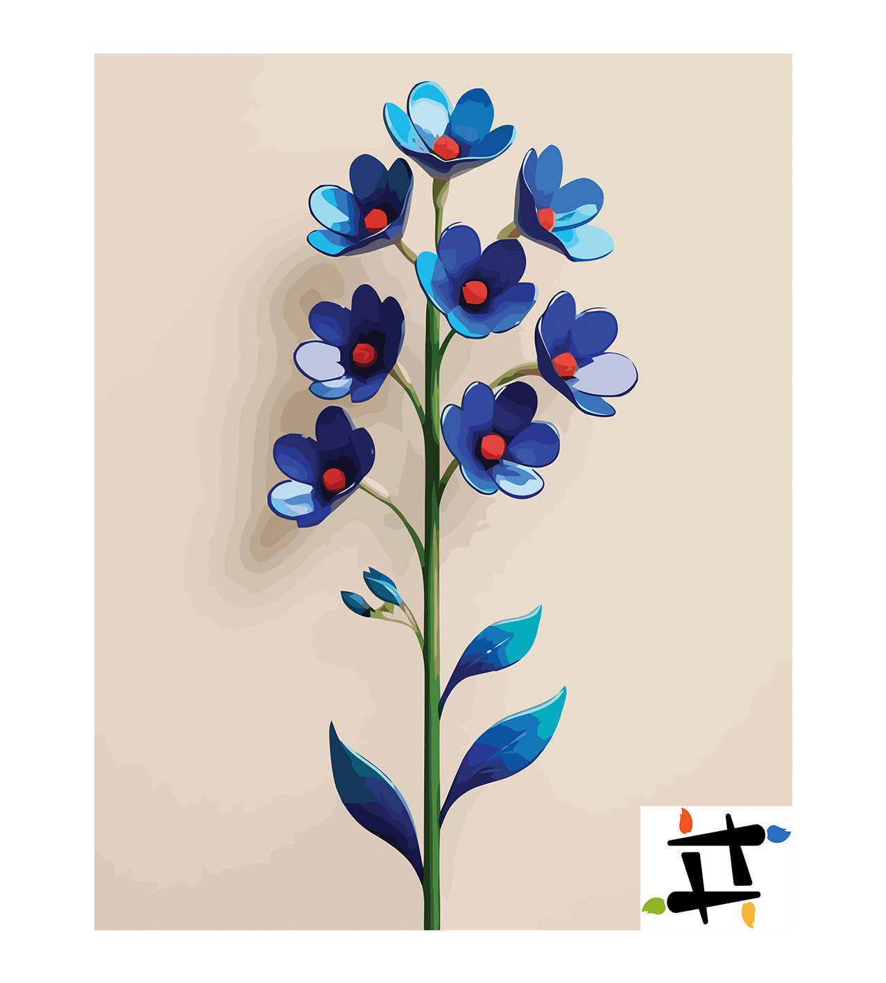 Pictura pe Numere – Alint albastru 6943
