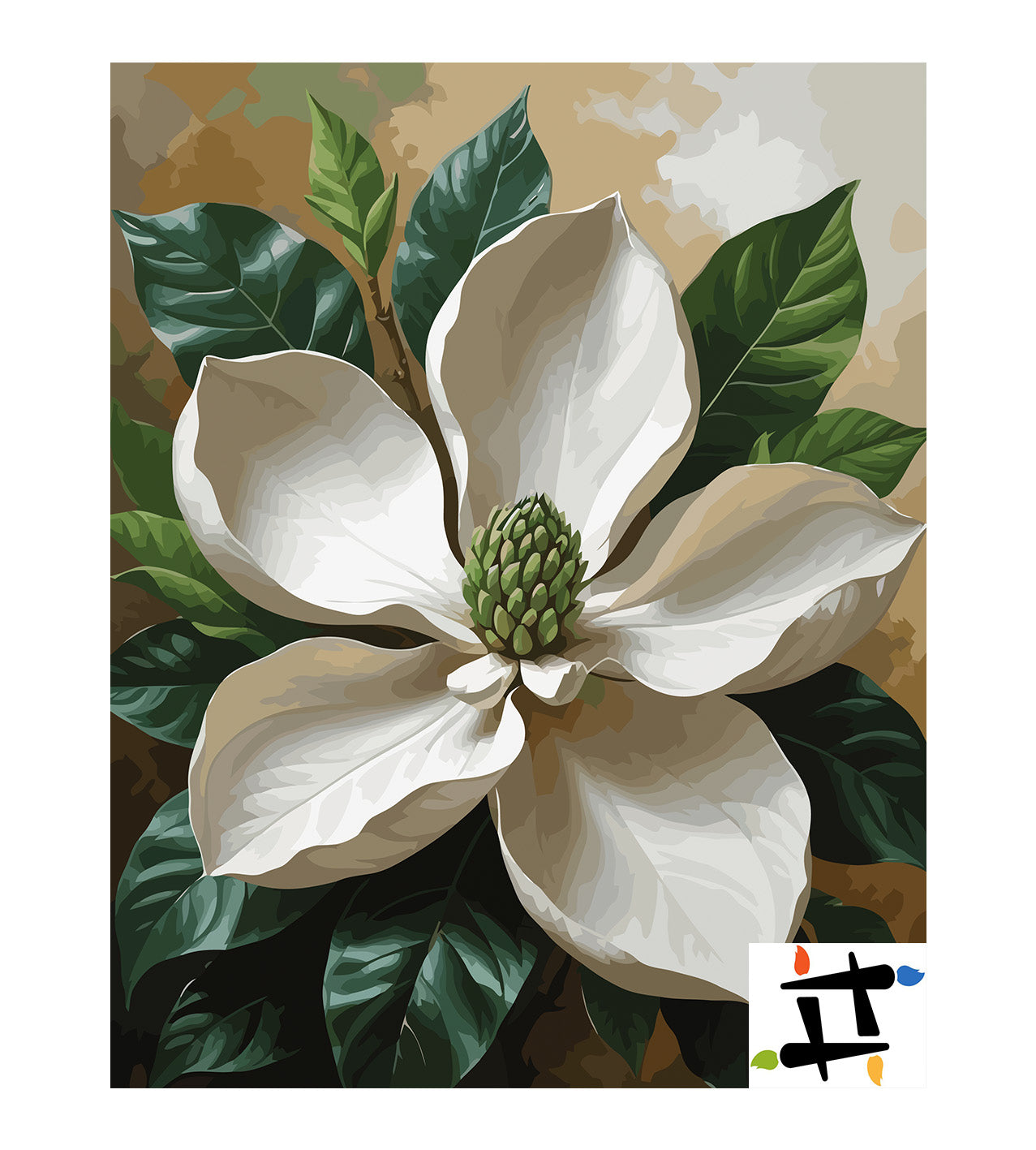 Pictura pe Numere – Magnolia inflorita 6889