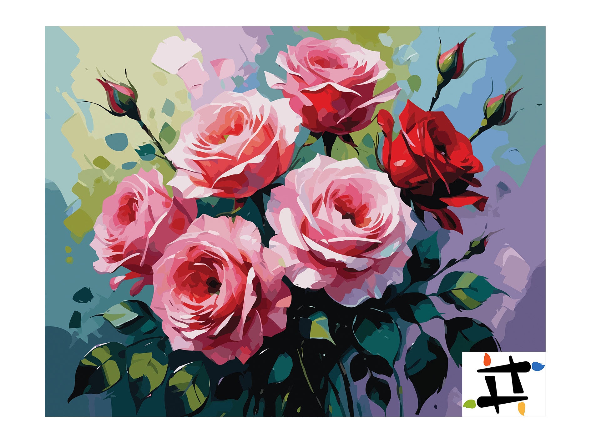 Pictura pe Numere – Simfonia trandafirilor 7019