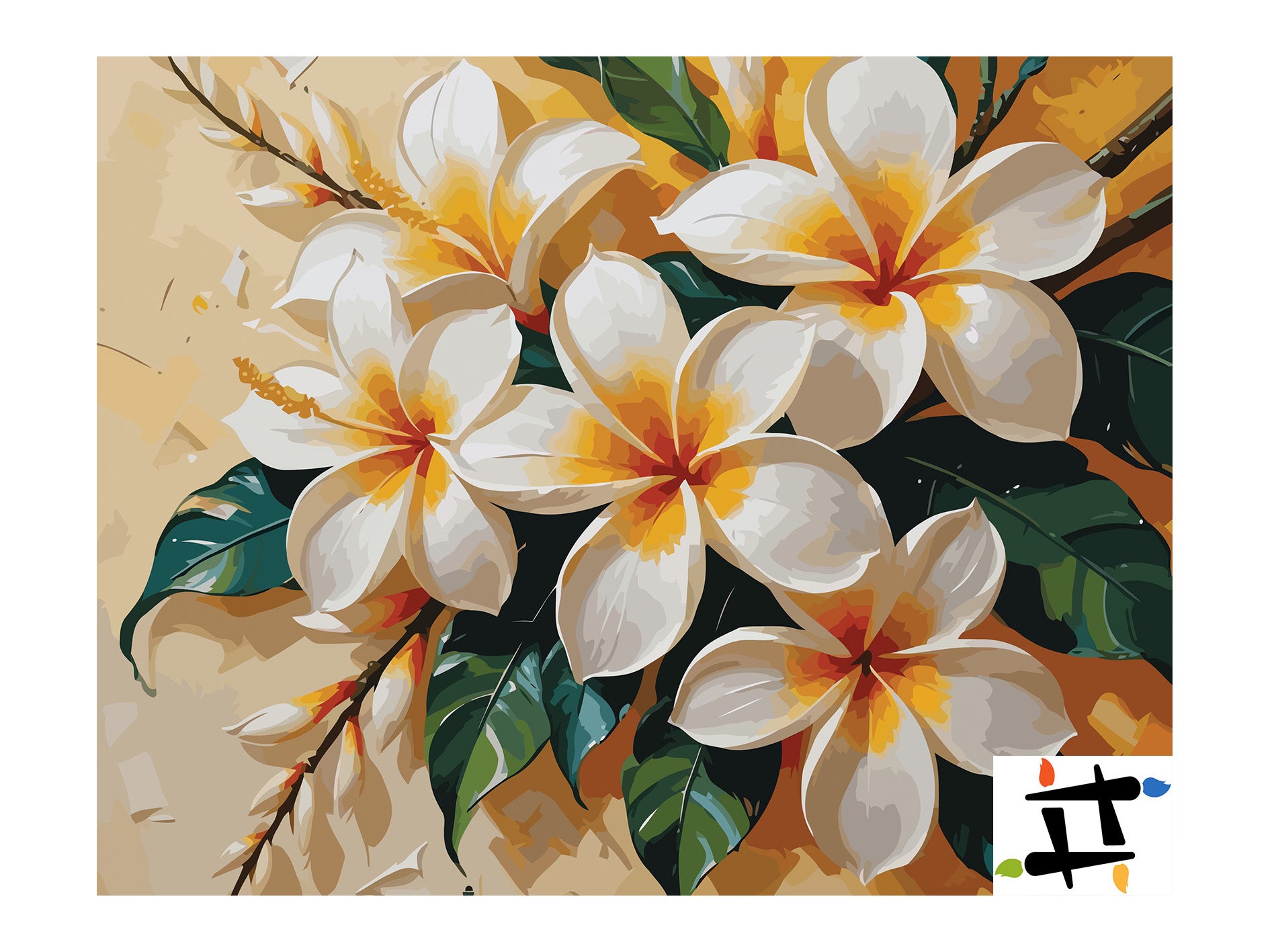 Pictura pe Numere – Parfum de plumeria 6991
