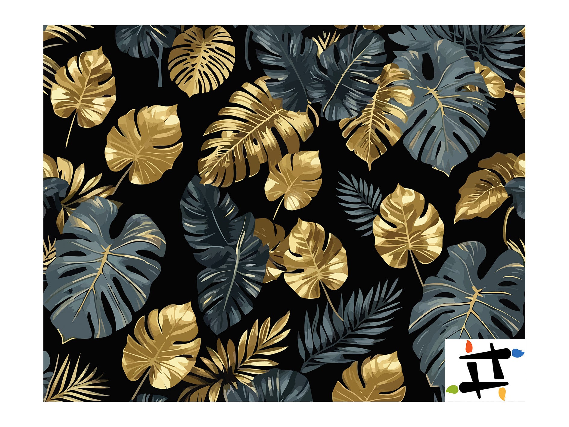 Pictura pe Numere – Frunze de monstera 7271