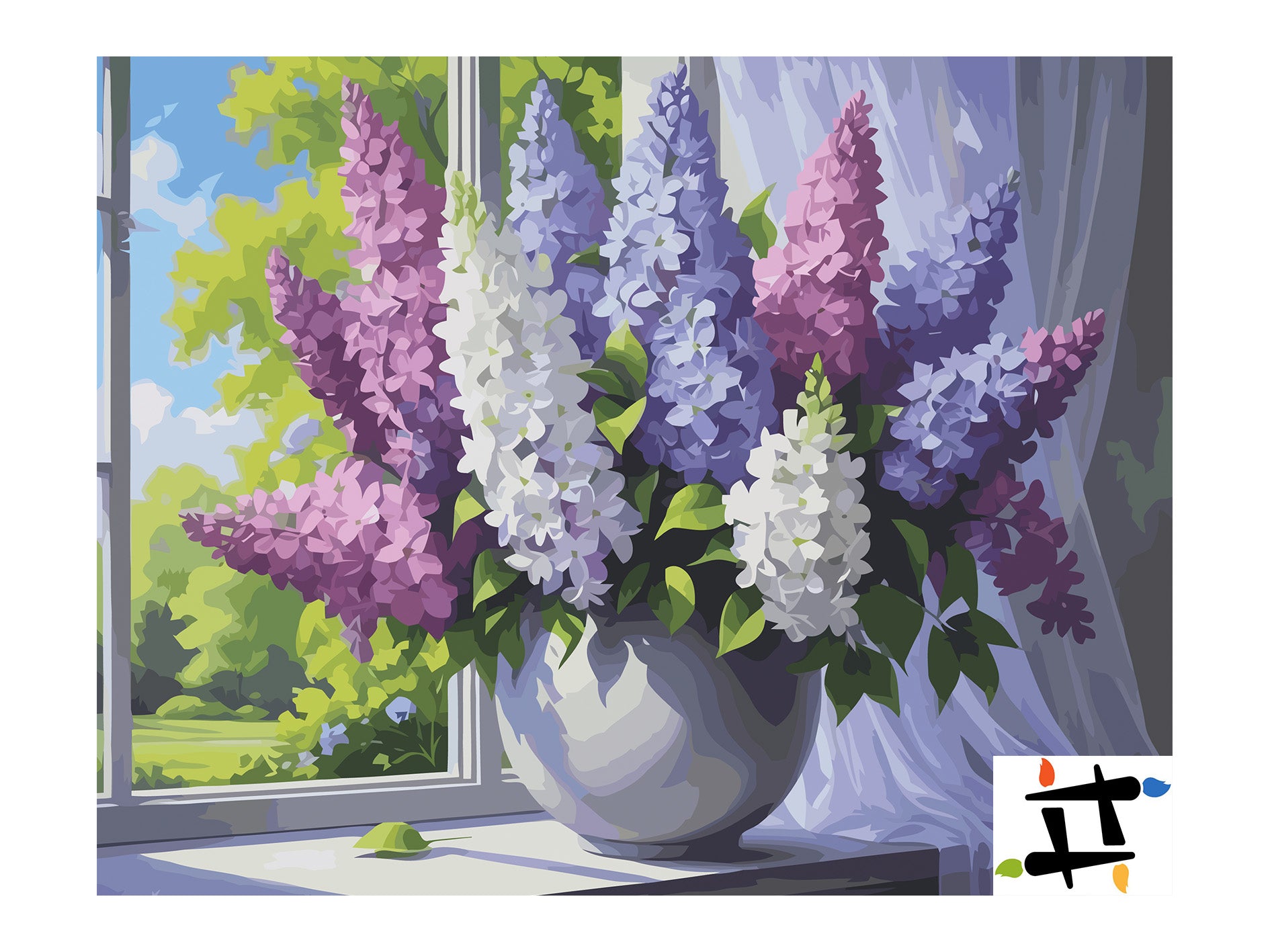 Pictura pe Numere – Liliac la fereastra 7073
