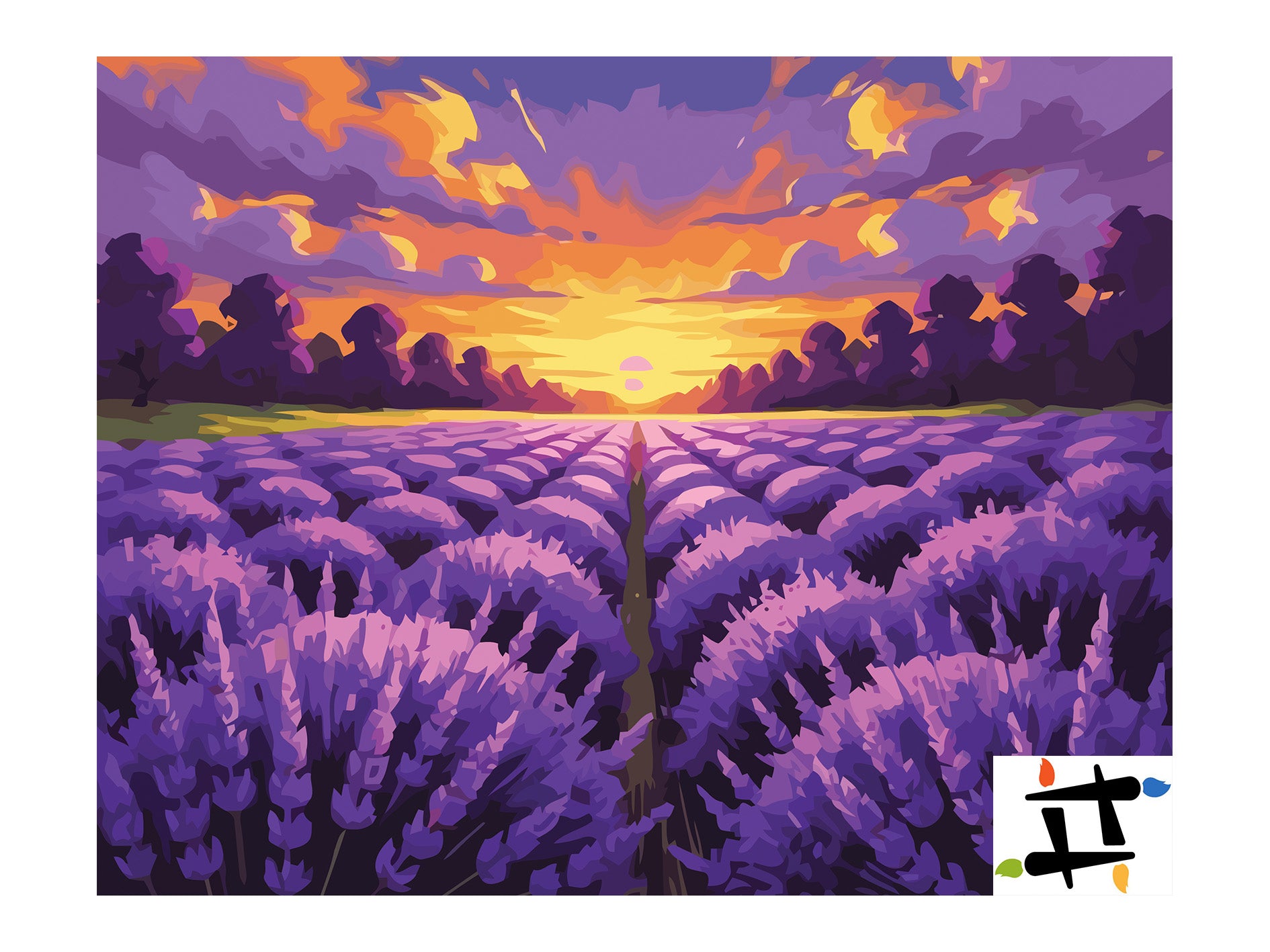 Pictura pe Numere – Orizont de lavanda 7121