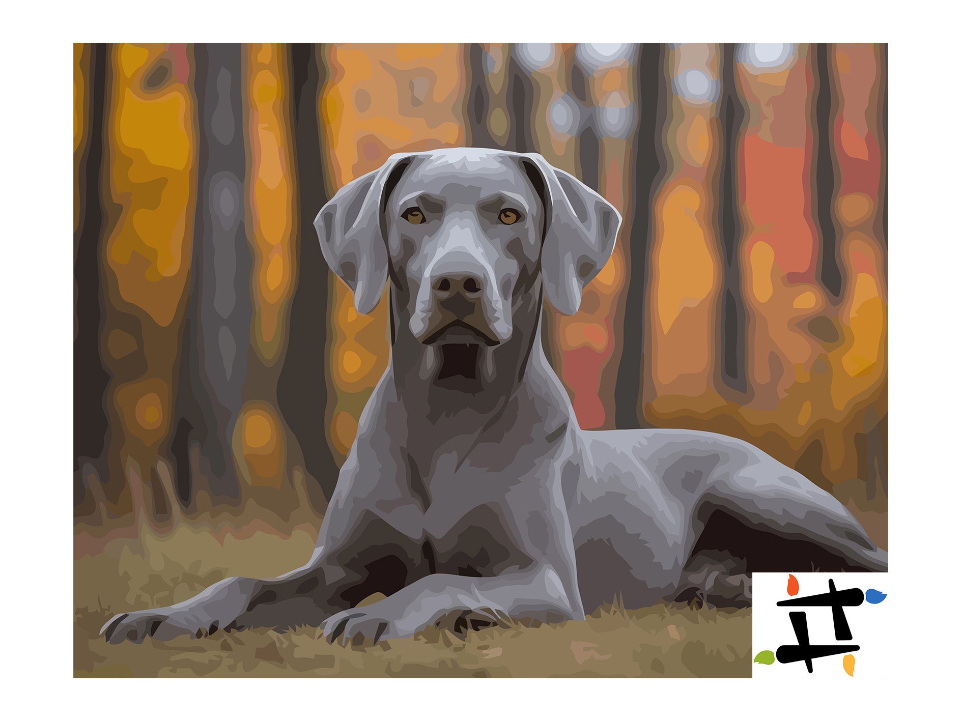 Pictura pe Numere – Caine majestic 7335