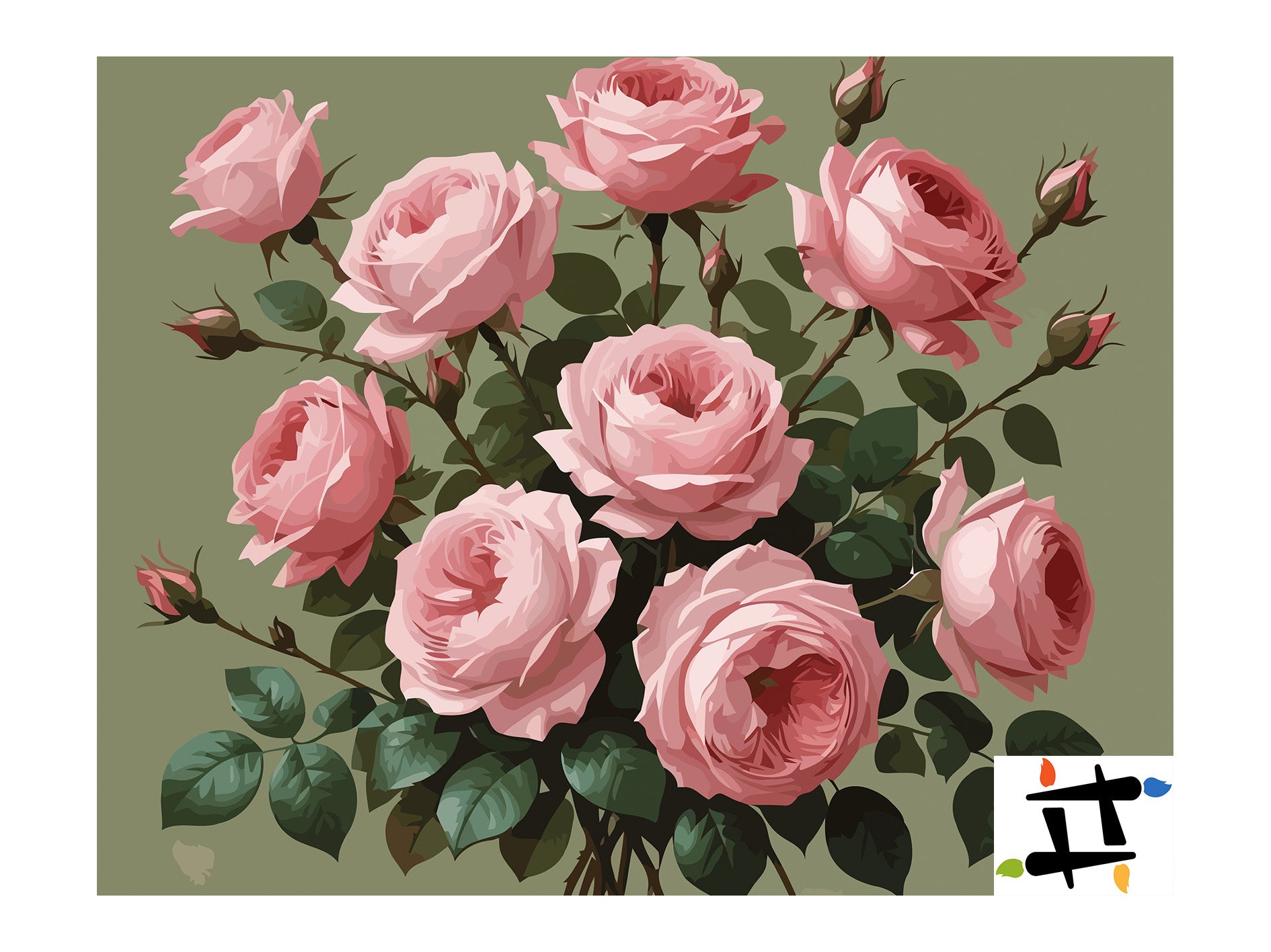Pictura pe Numere – Eleganta in roz 7028