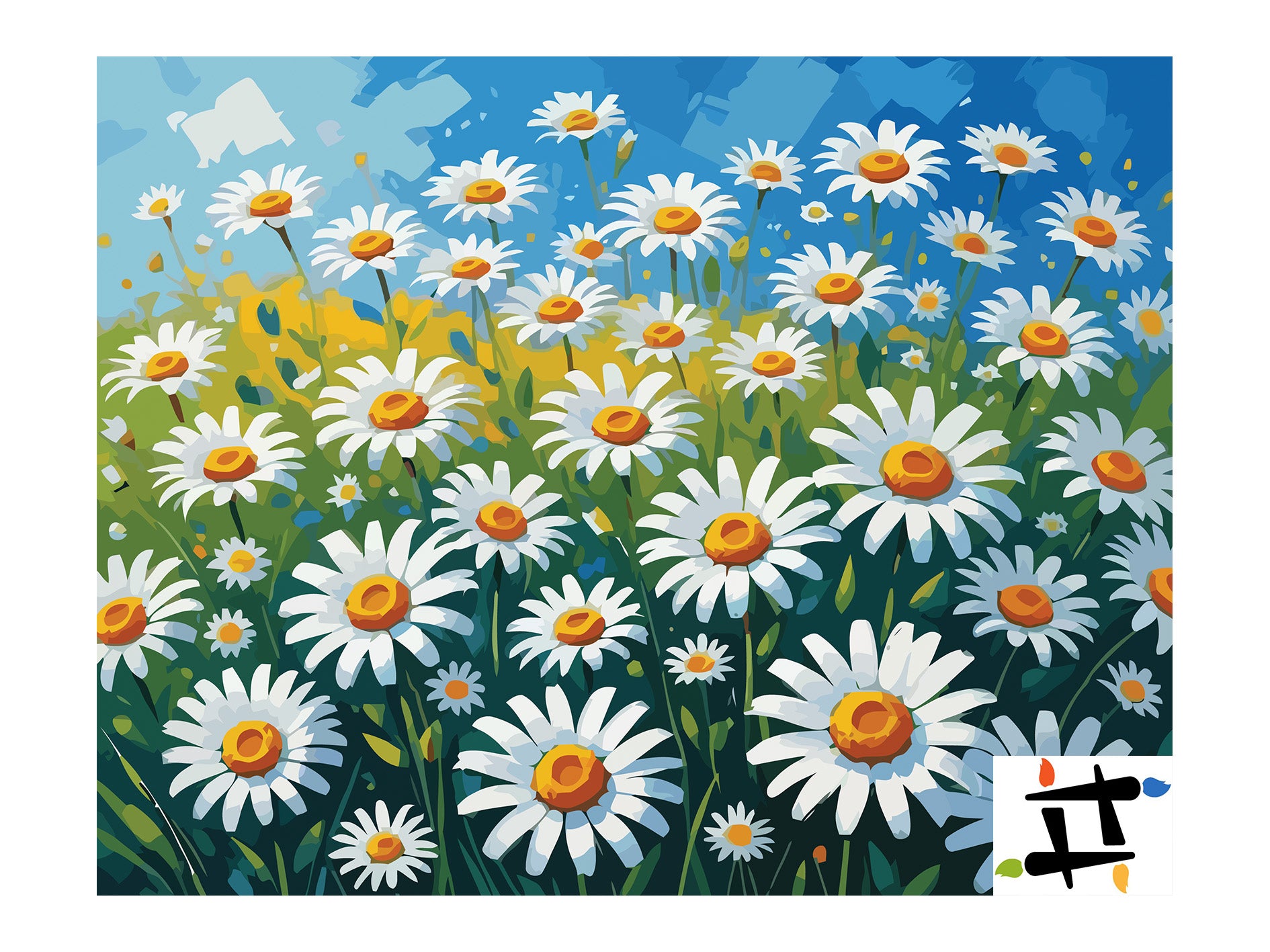 Pictura pe Numere – Margarete sub cer senin 7016