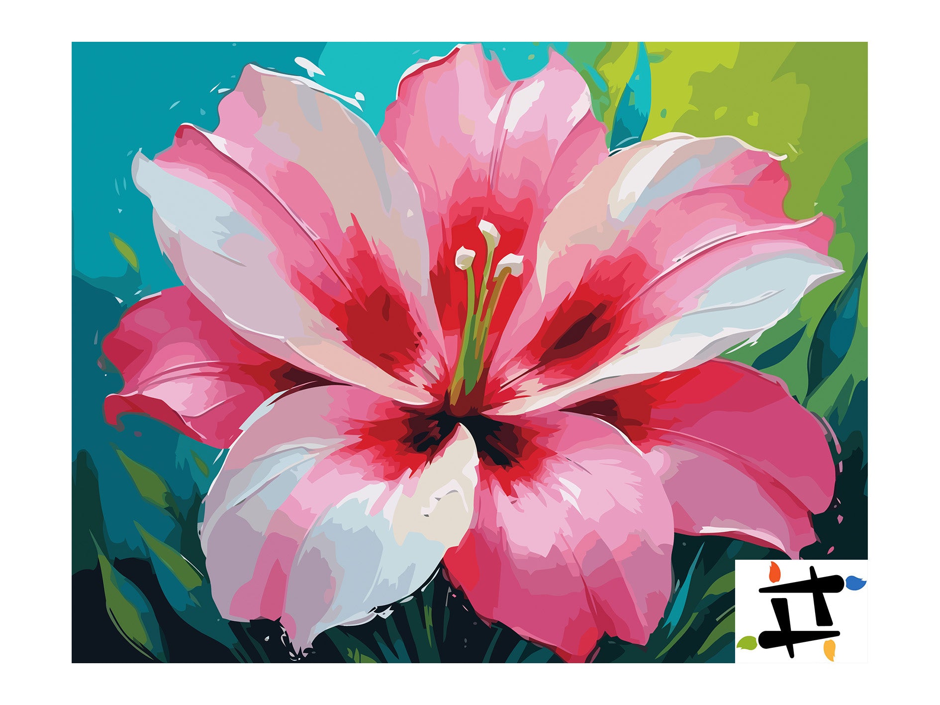 Pictura pe Numere – Inima de crin 7014