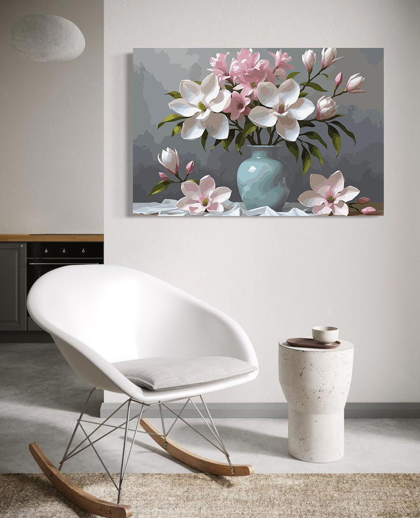 Pictura pe Numere – Magnolii in portelan 7173