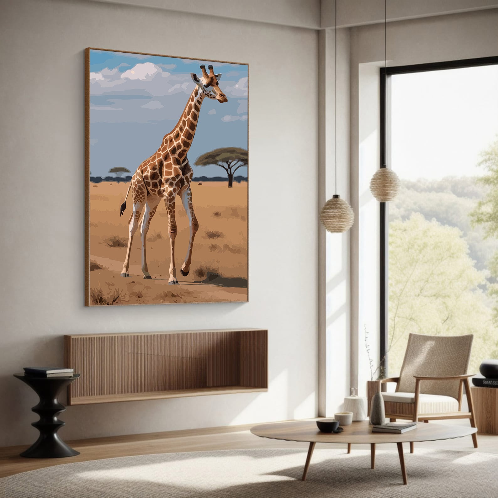 Pictura pe Numere – Pasii eleganti ai girafei 7485