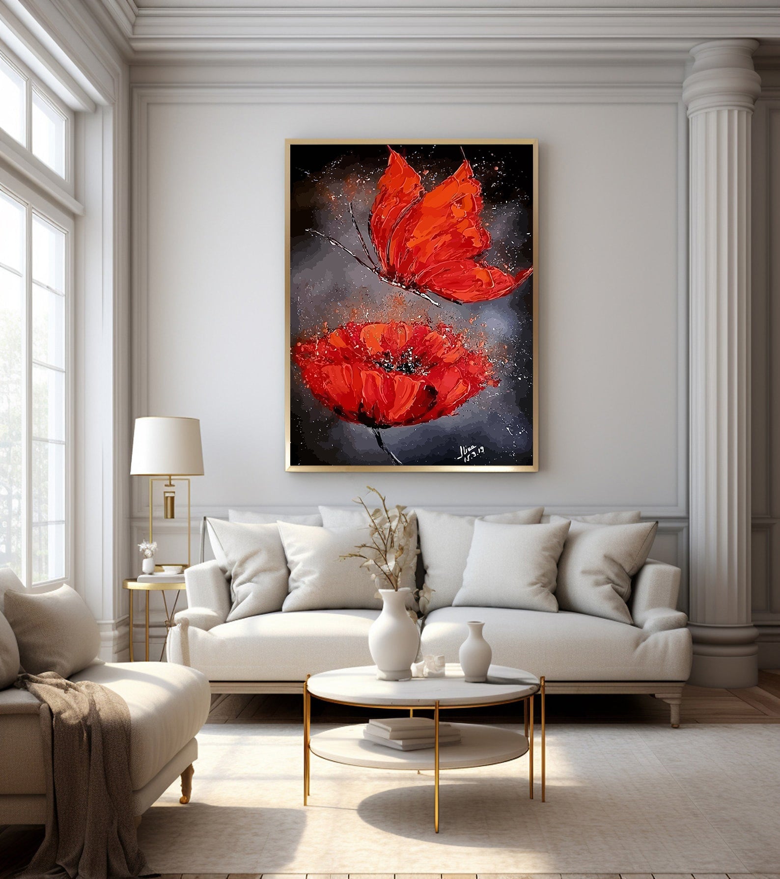 Pictura pe Numere – Fluture si Mac 6825