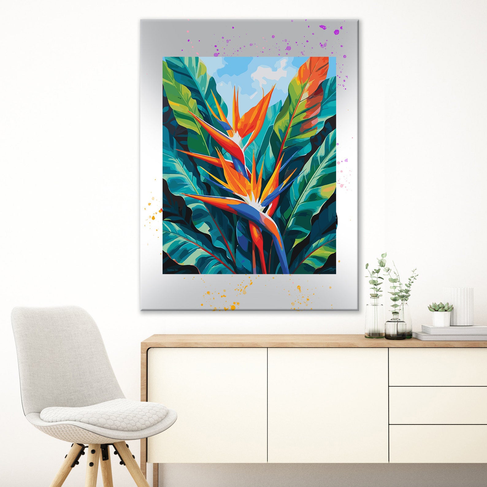 Pictura pe Numere – Strelitzia in culori 6883