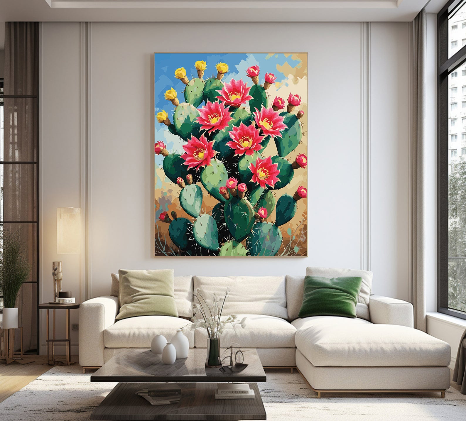 Pictura pe Numere – Cactusi infloriti 7245