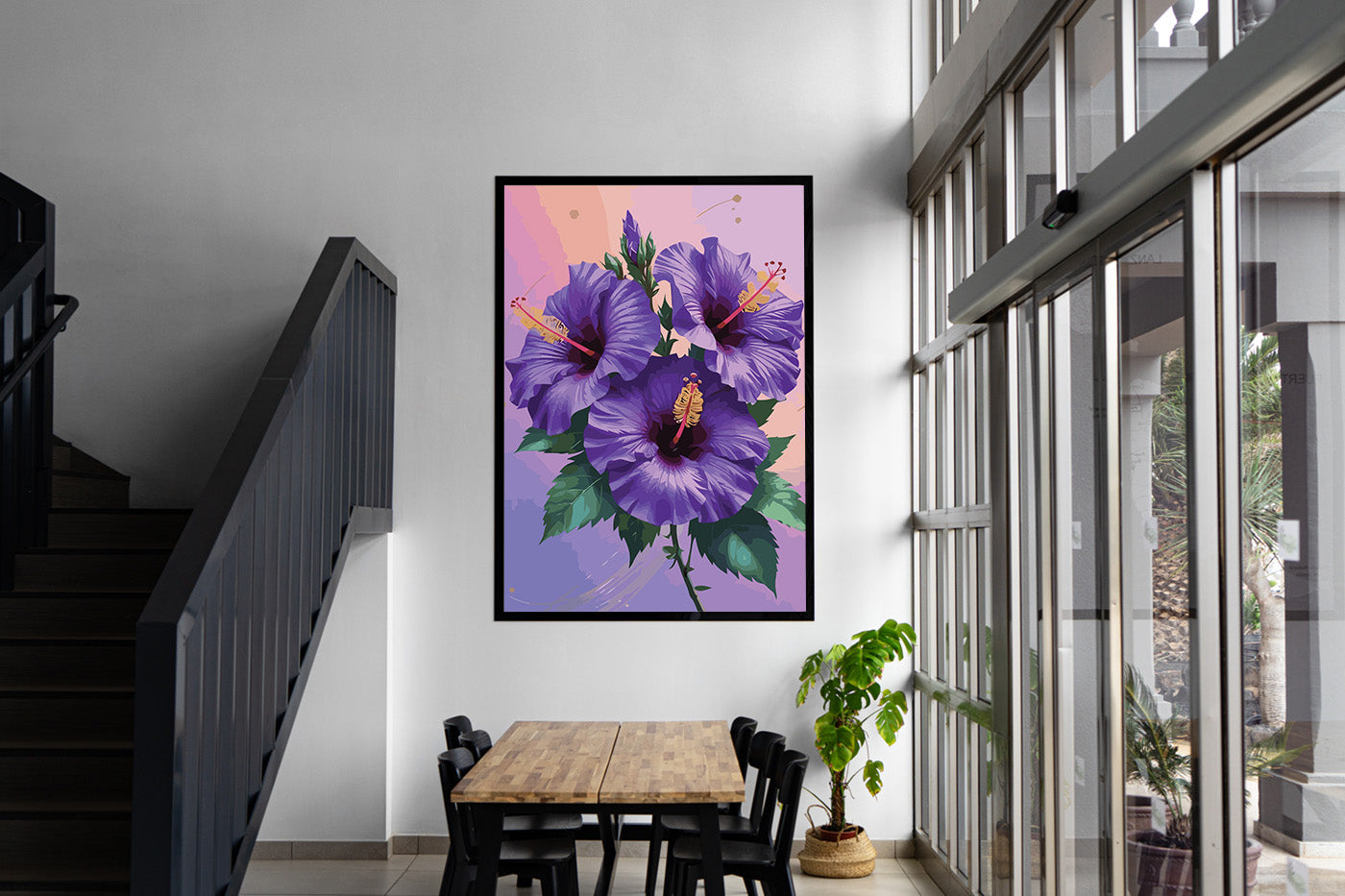 Pictura pe Numere – Trio de hibiscus 7177