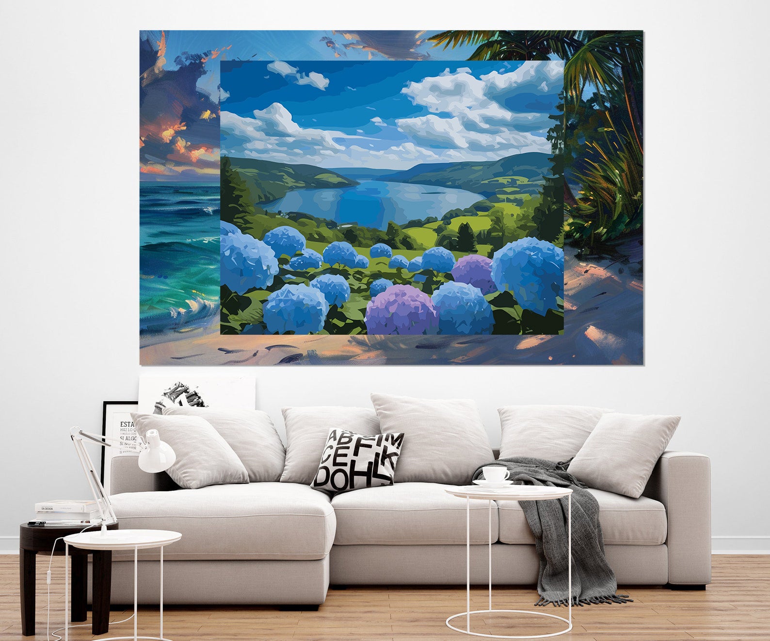 Pictura pe Numere – Oglindirea hortensiilor 7080