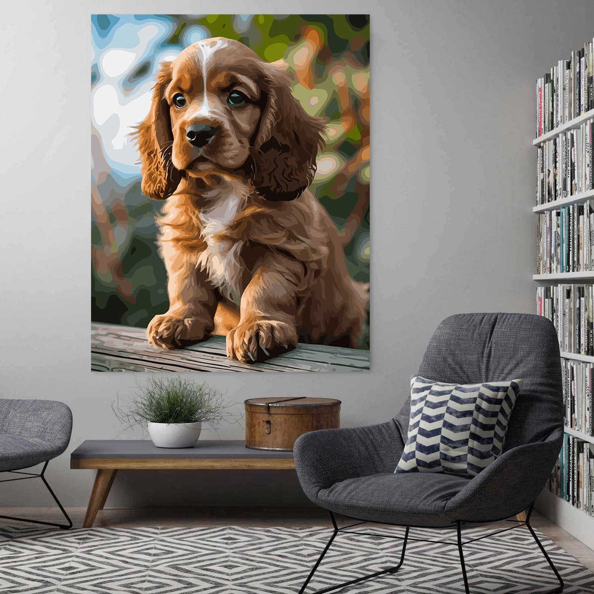 Pictura pe Numere – Puiul de cocker 7386