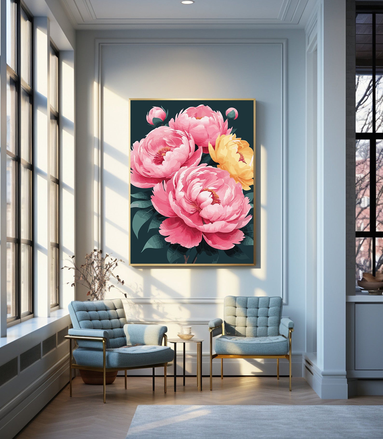 Pictura pe Numere – Bujori regali 7288