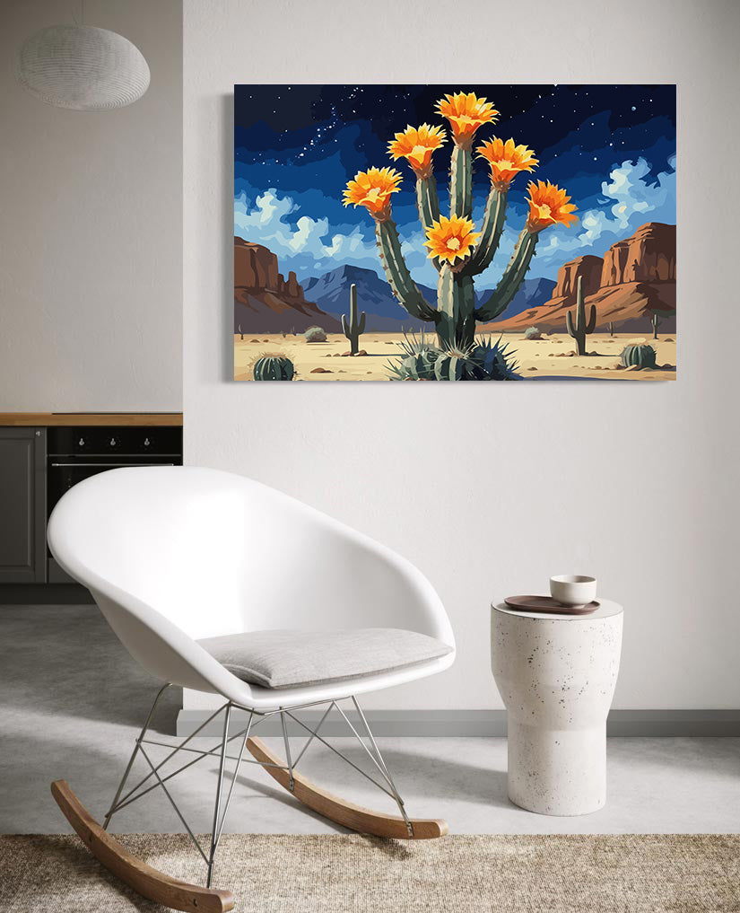 Pictura pe Numere – Cactus sub stele 6835