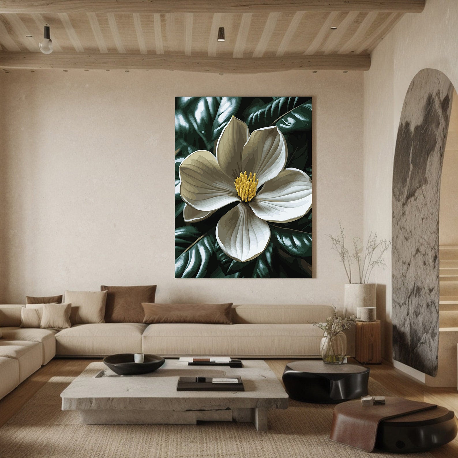 Pictura pe Numere – Magnolia alba 6888