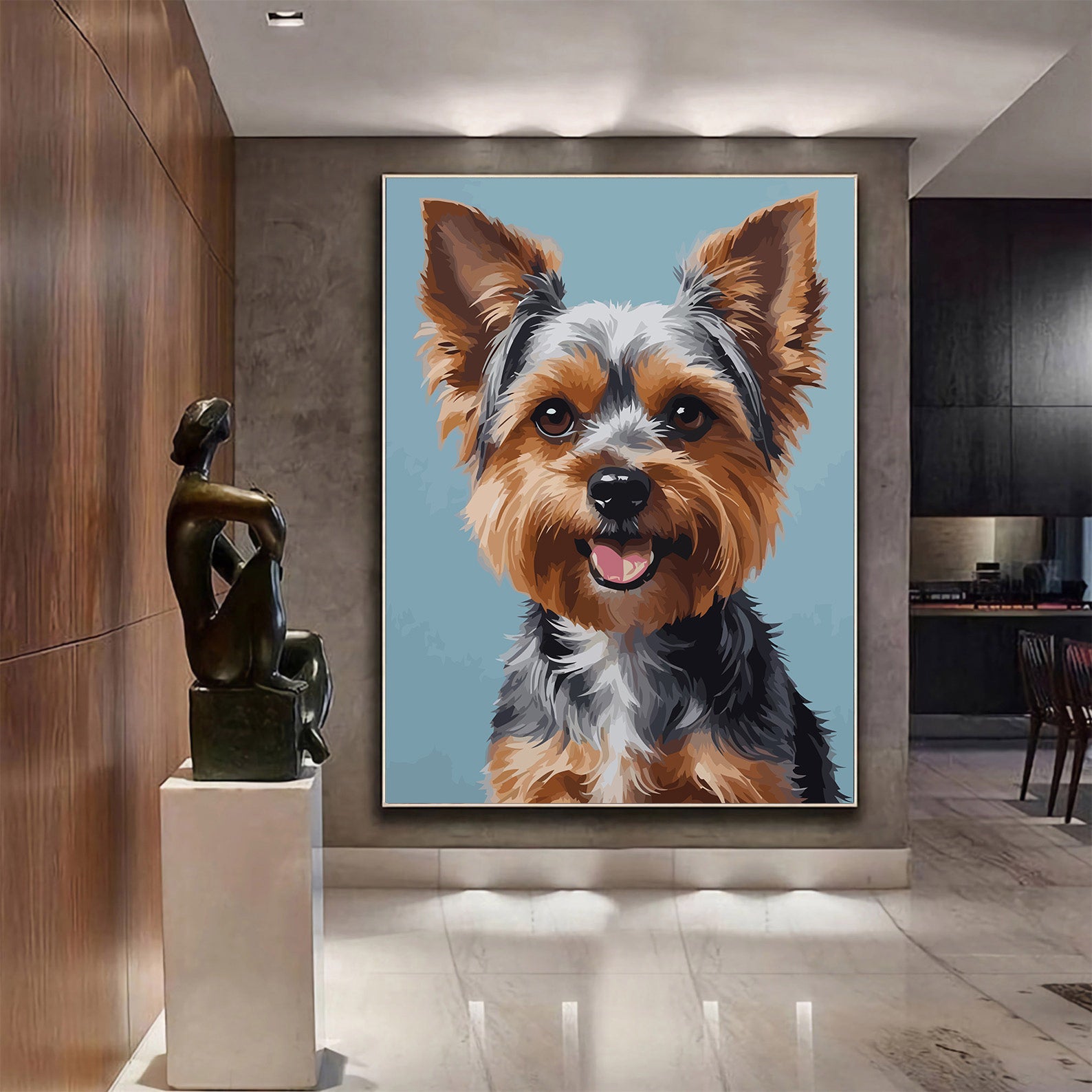 Pictura pe Numere – Bucuria micului yorkie 7369