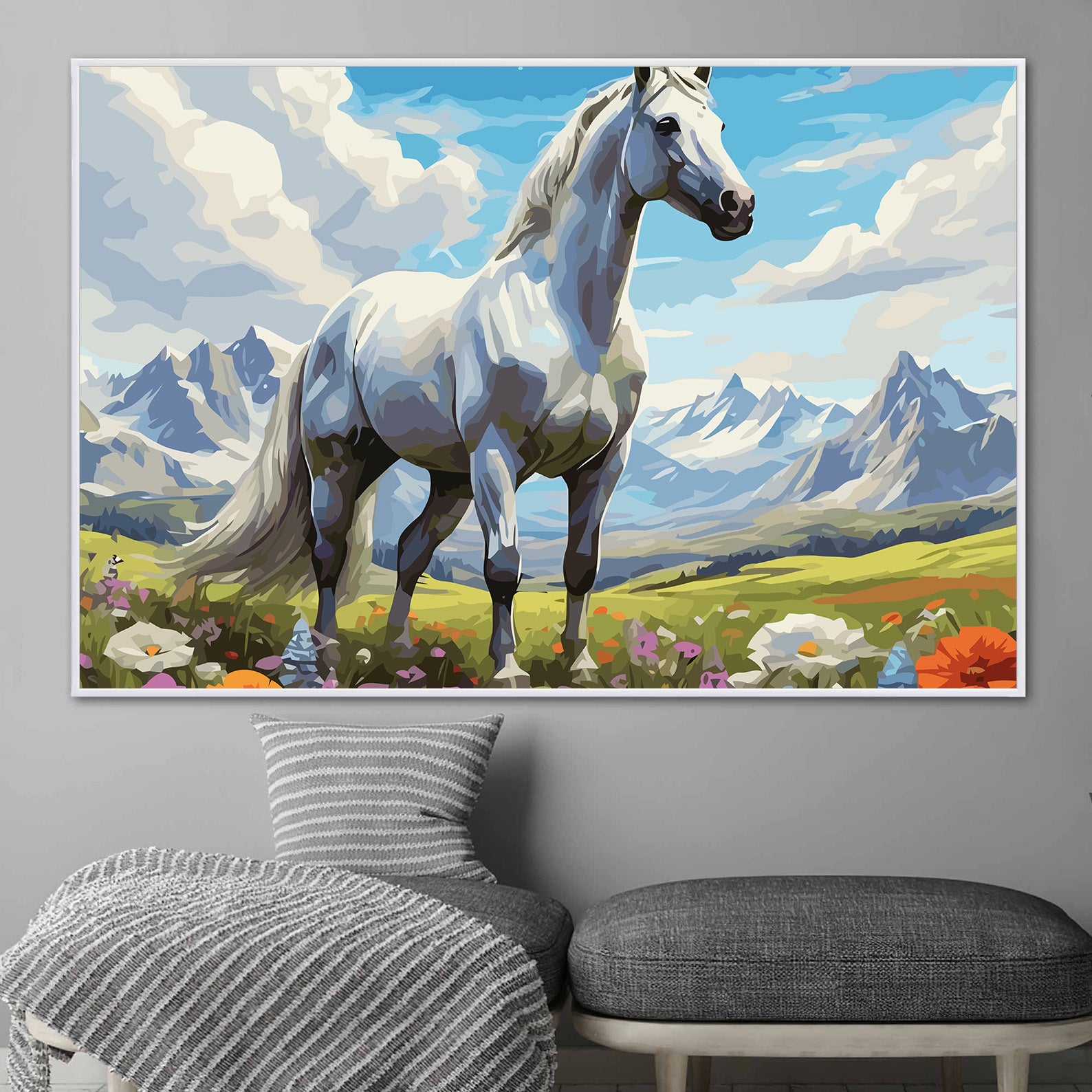 Pictura pe Numere – Armonie alba 7329