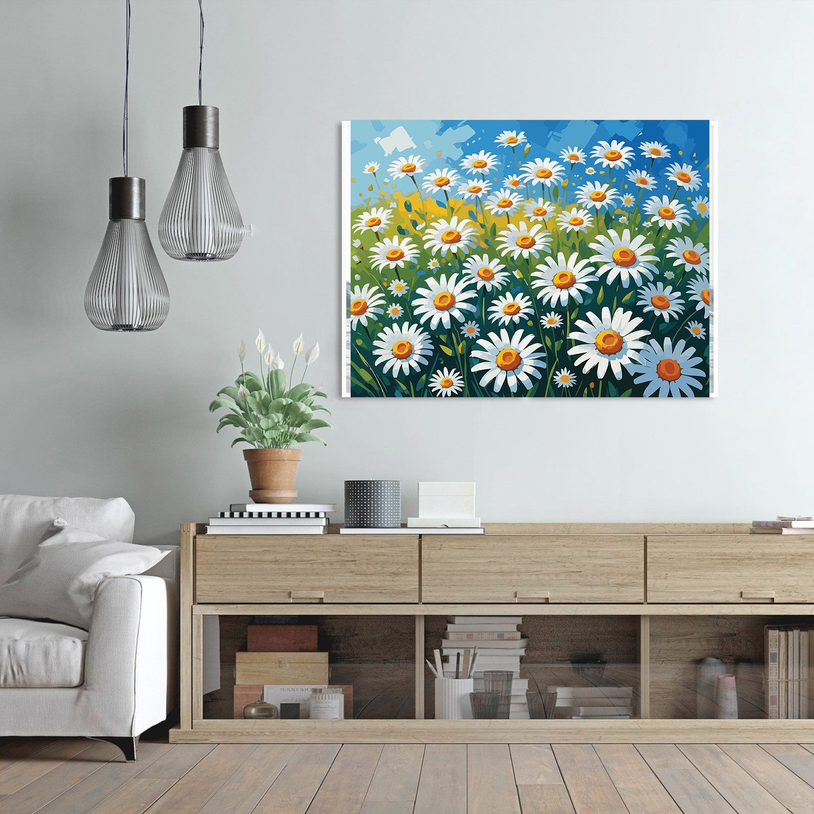 Pictura pe Numere – Margarete sub cer senin 7016